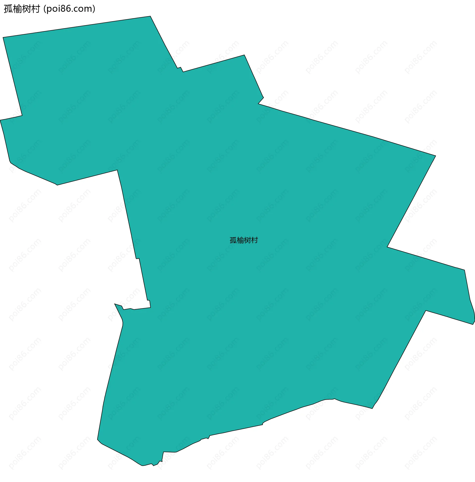 孤榆树村边界地图