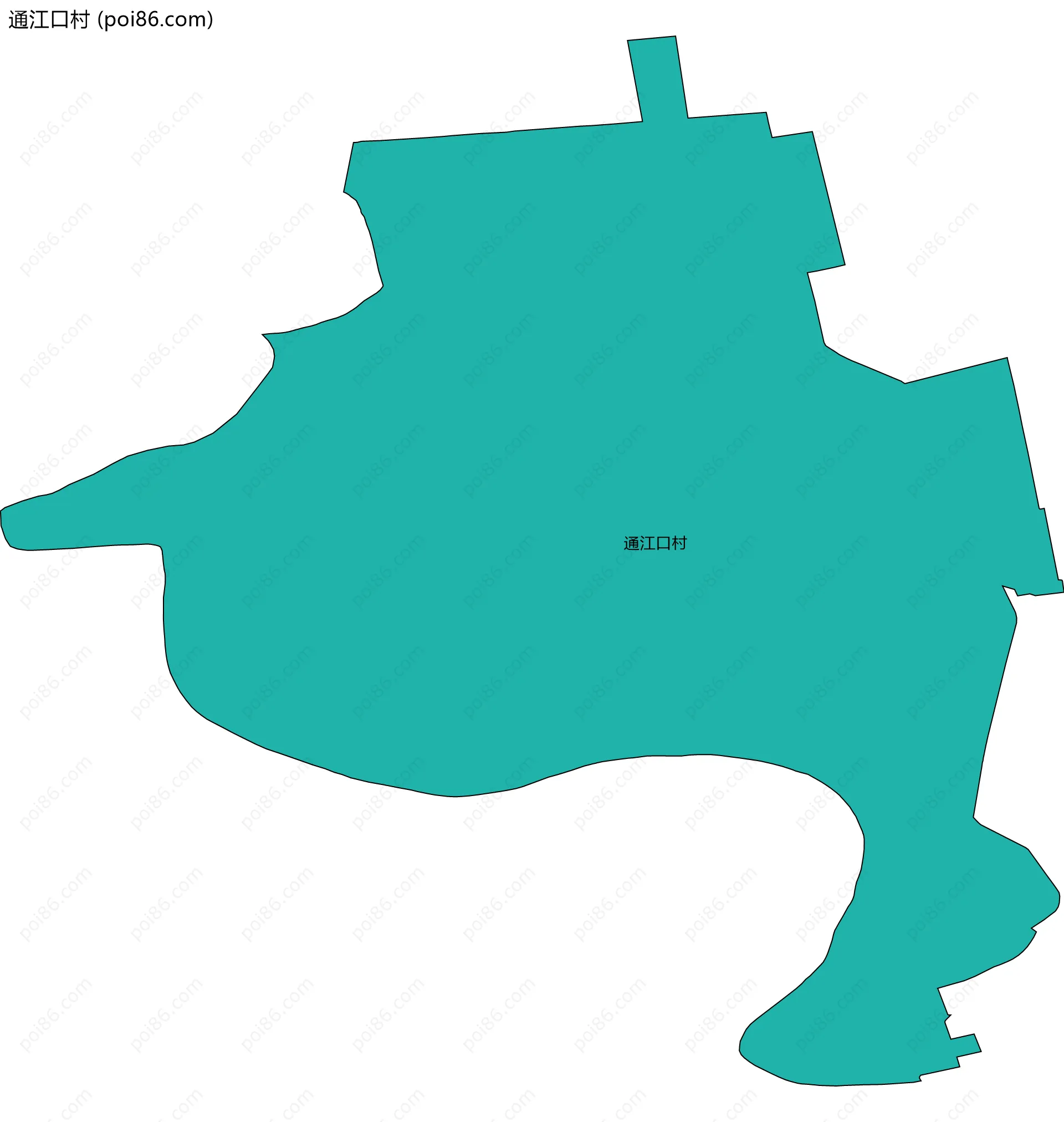 通江口村边界地图