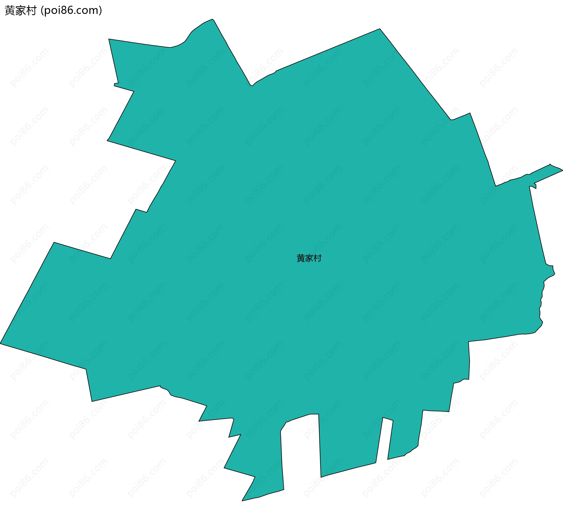 黄家村边界地图
