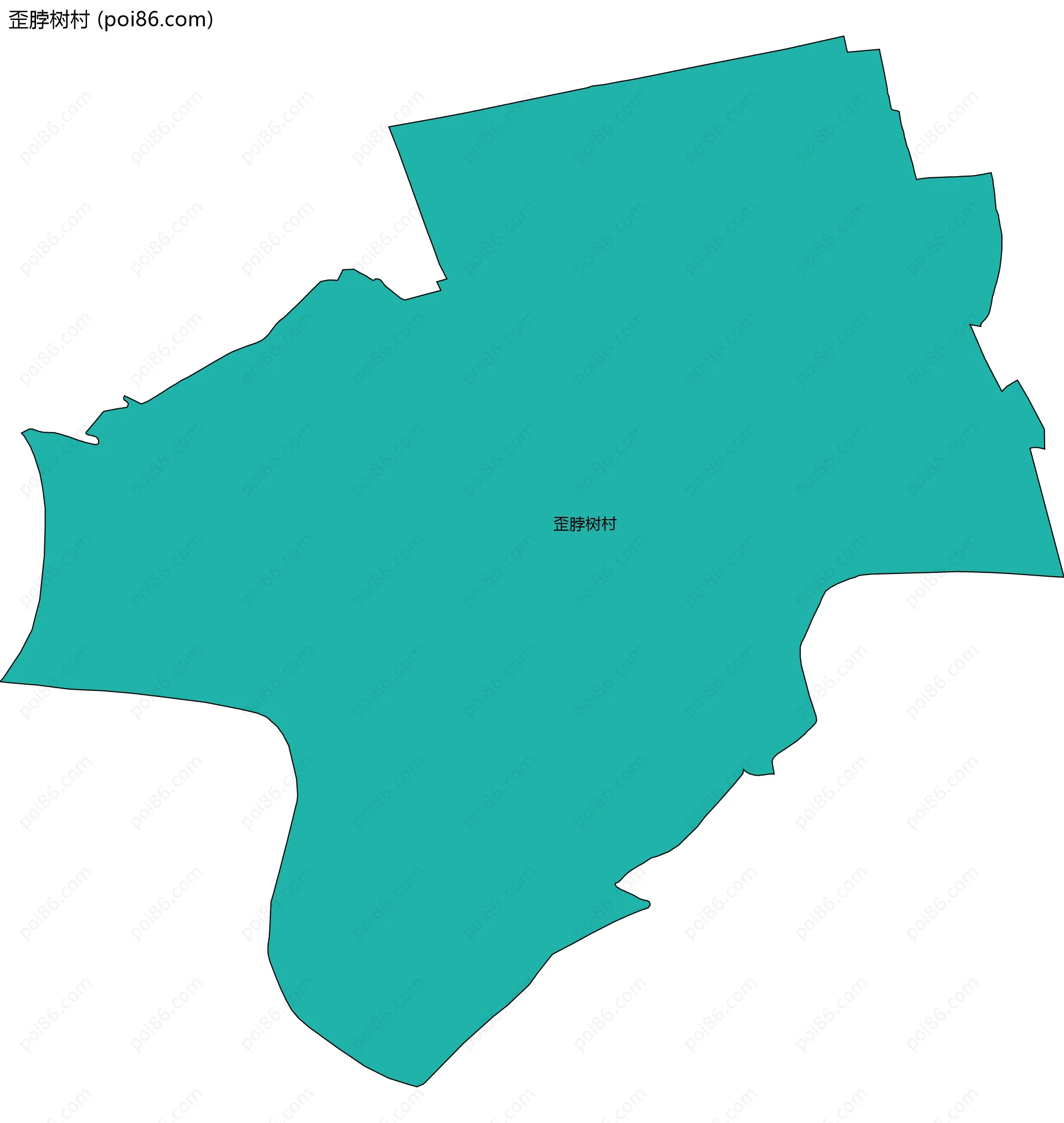 歪脖树村边界地图