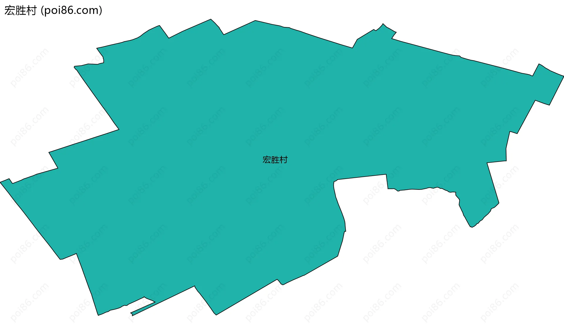 宏胜村边界地图