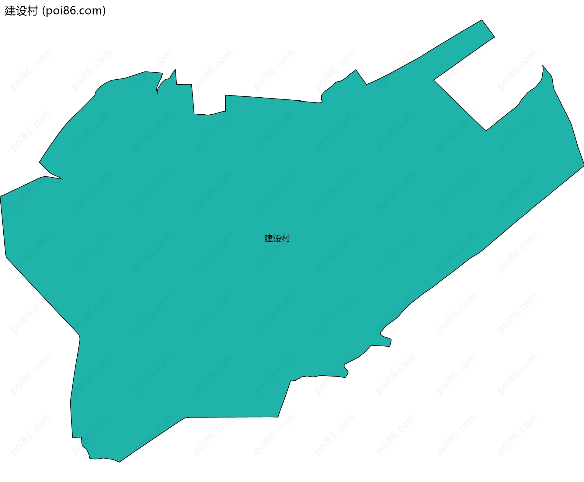 建设村边界地图