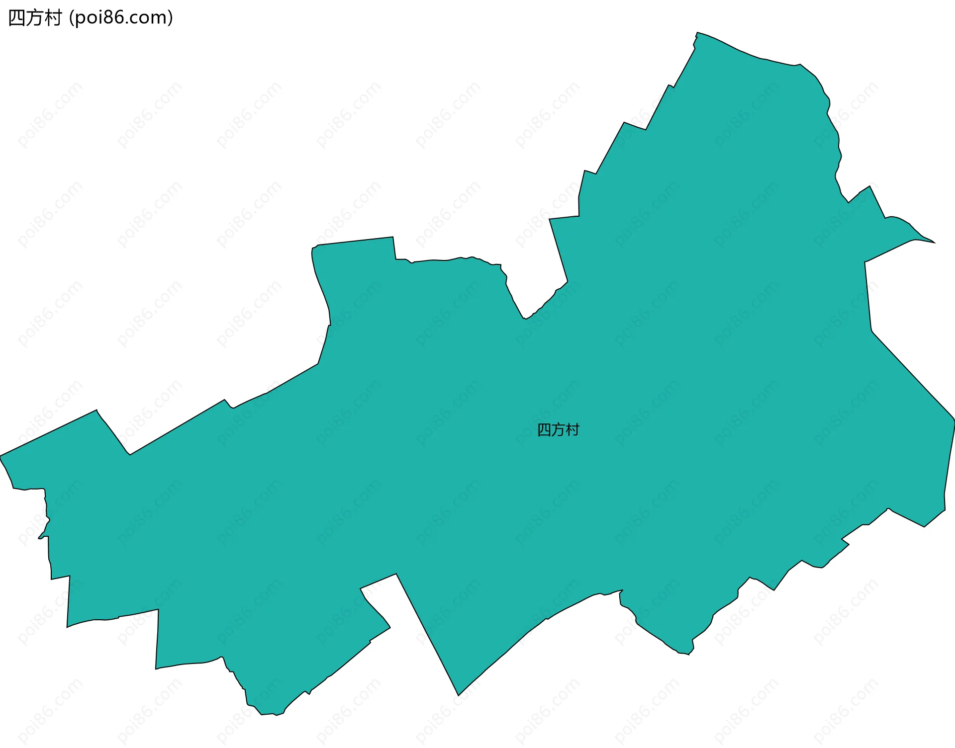 四方村边界地图