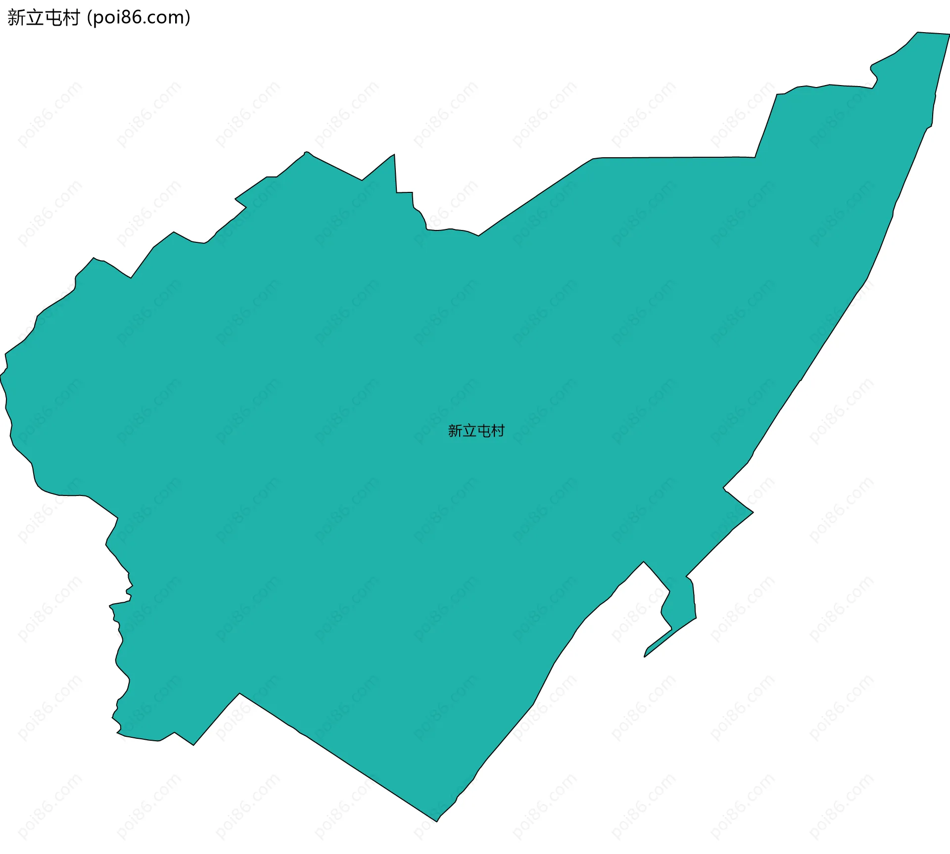 新立屯村边界地图