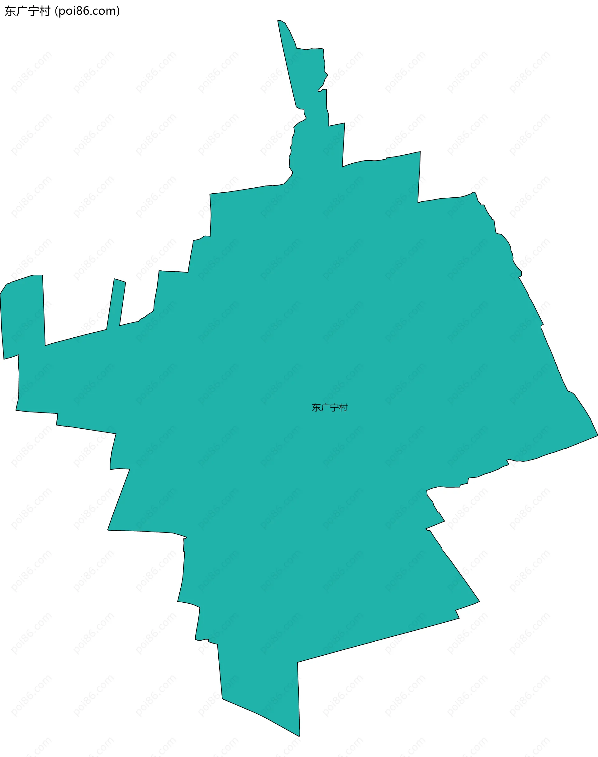 东广宁村边界地图