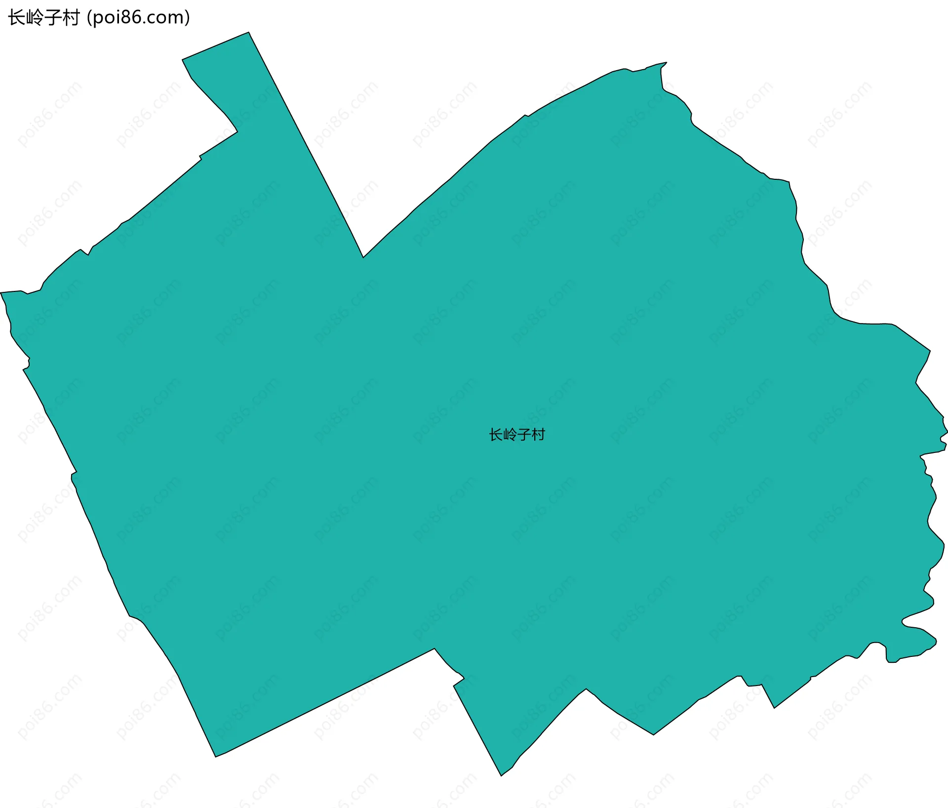 长岭子村边界地图