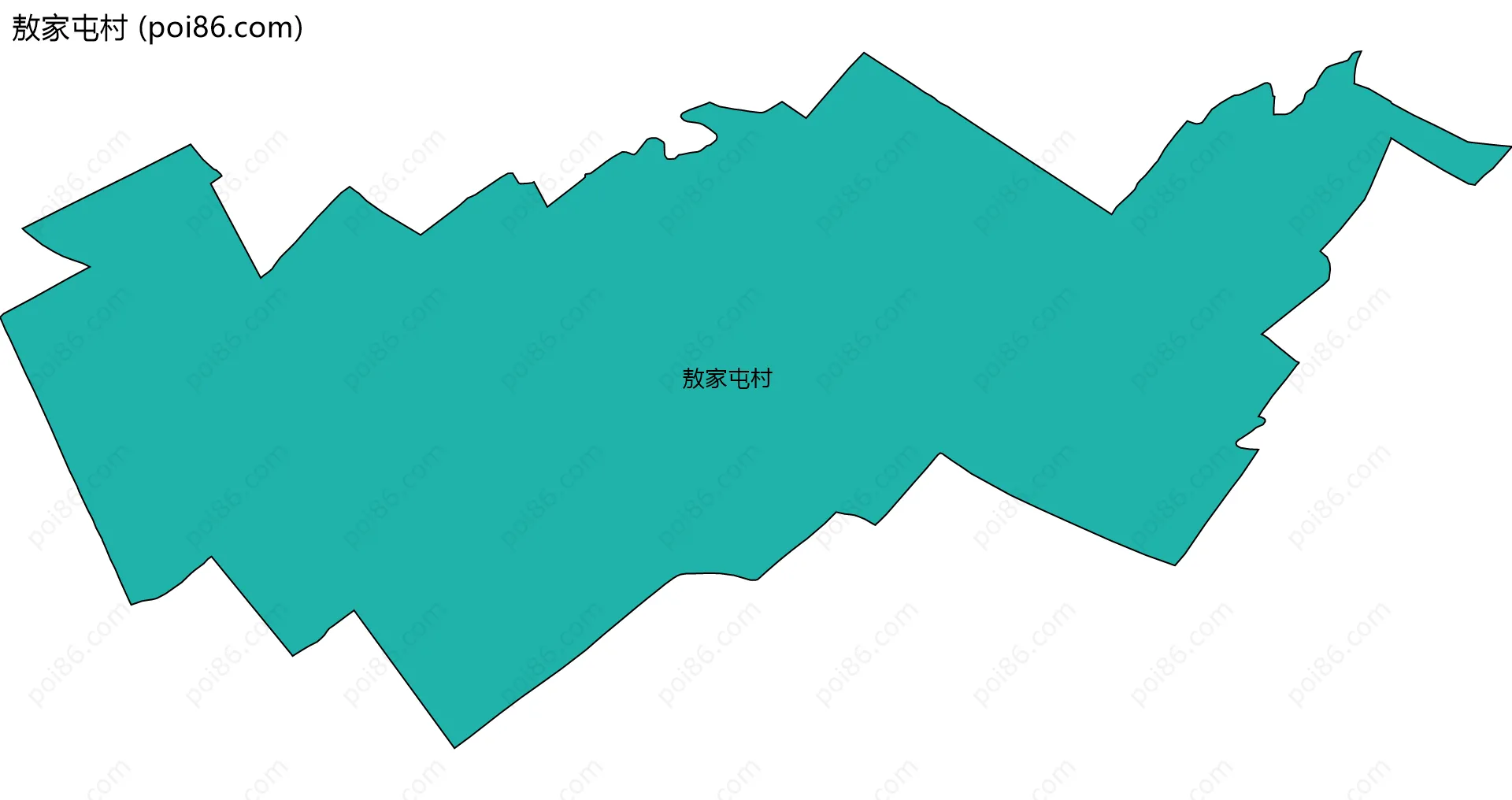 敖家屯村边界地图