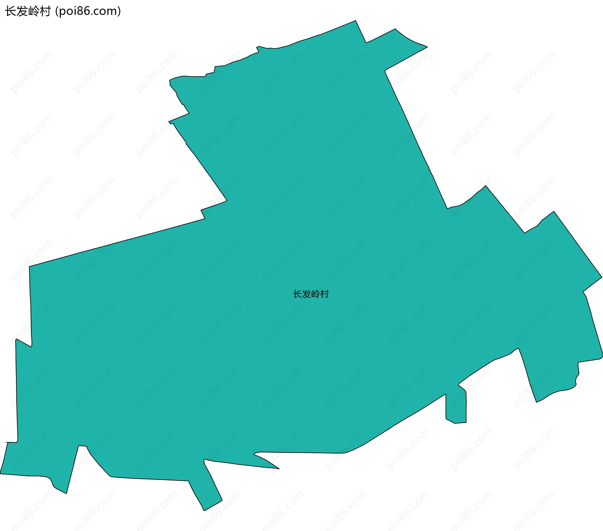 长发岭村边界地图