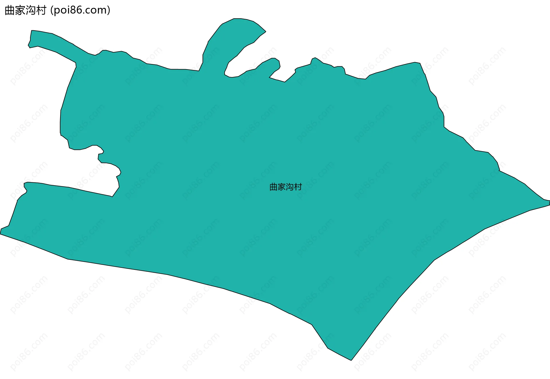 曲家沟村边界地图