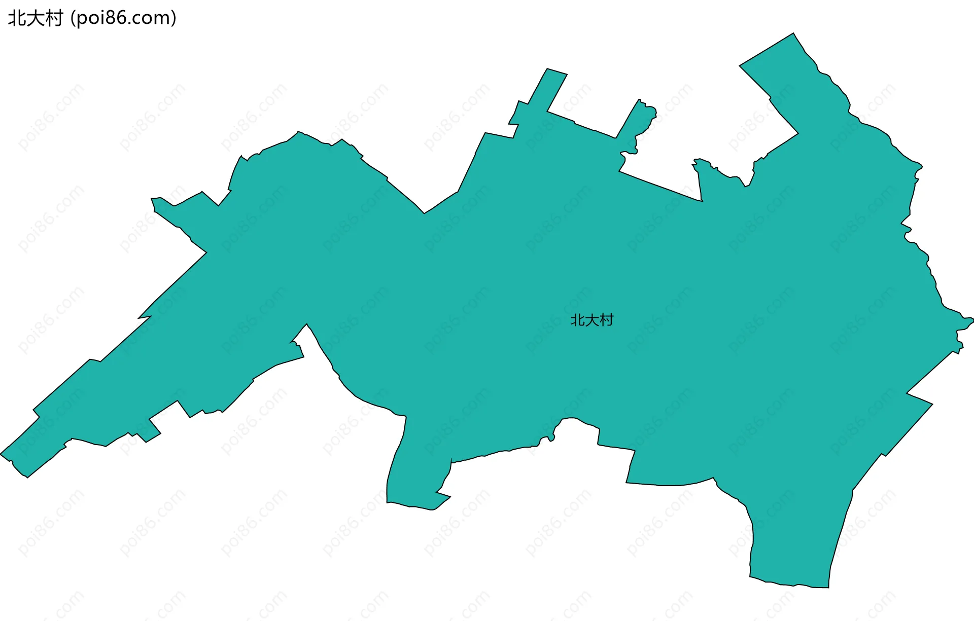 北大村边界地图