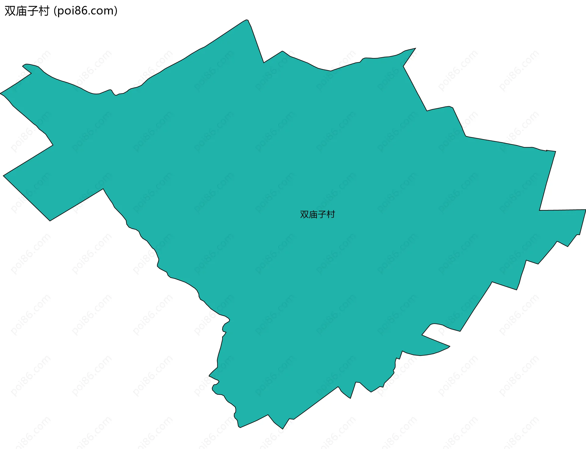 双庙子村边界地图