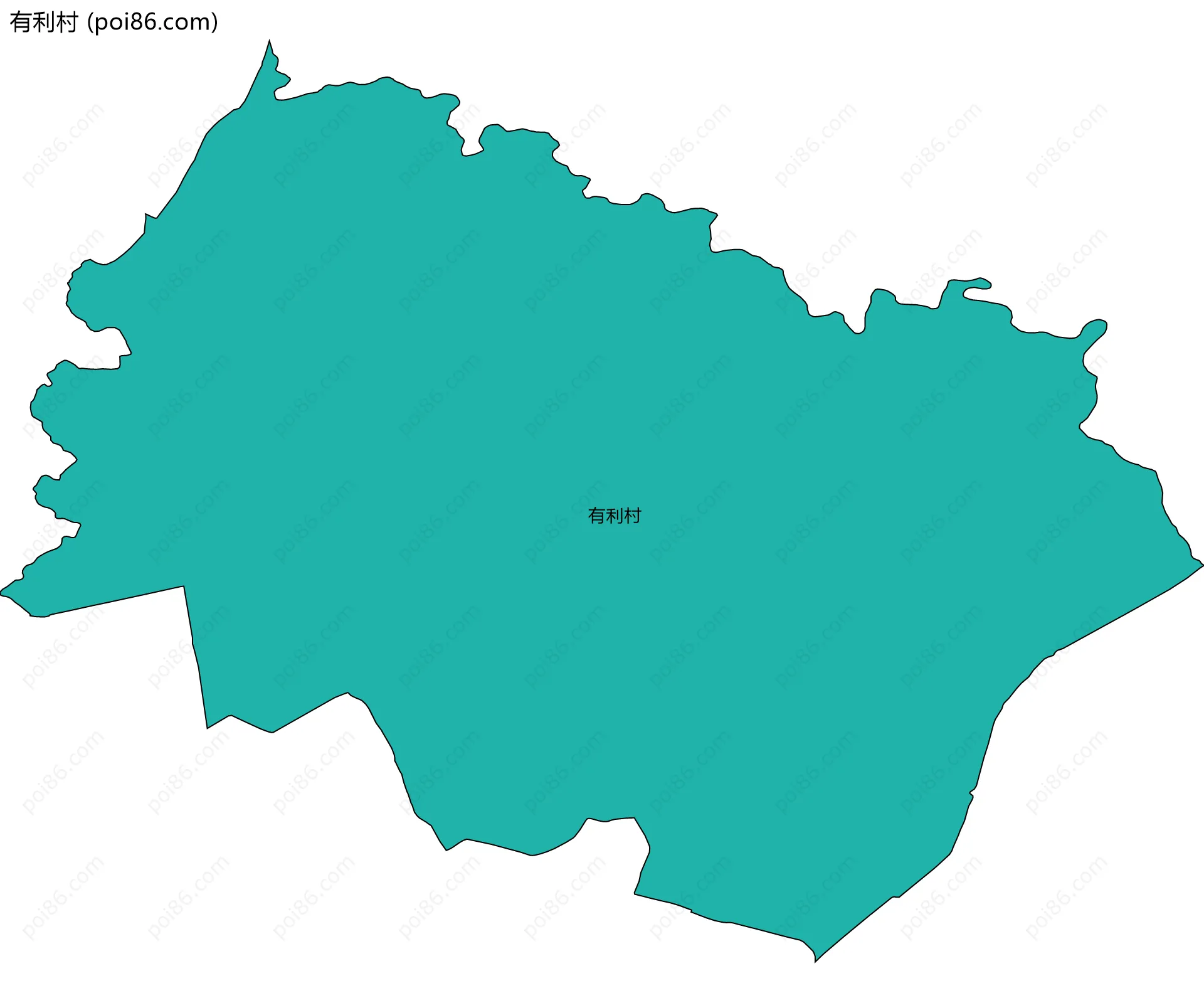 有利村边界地图