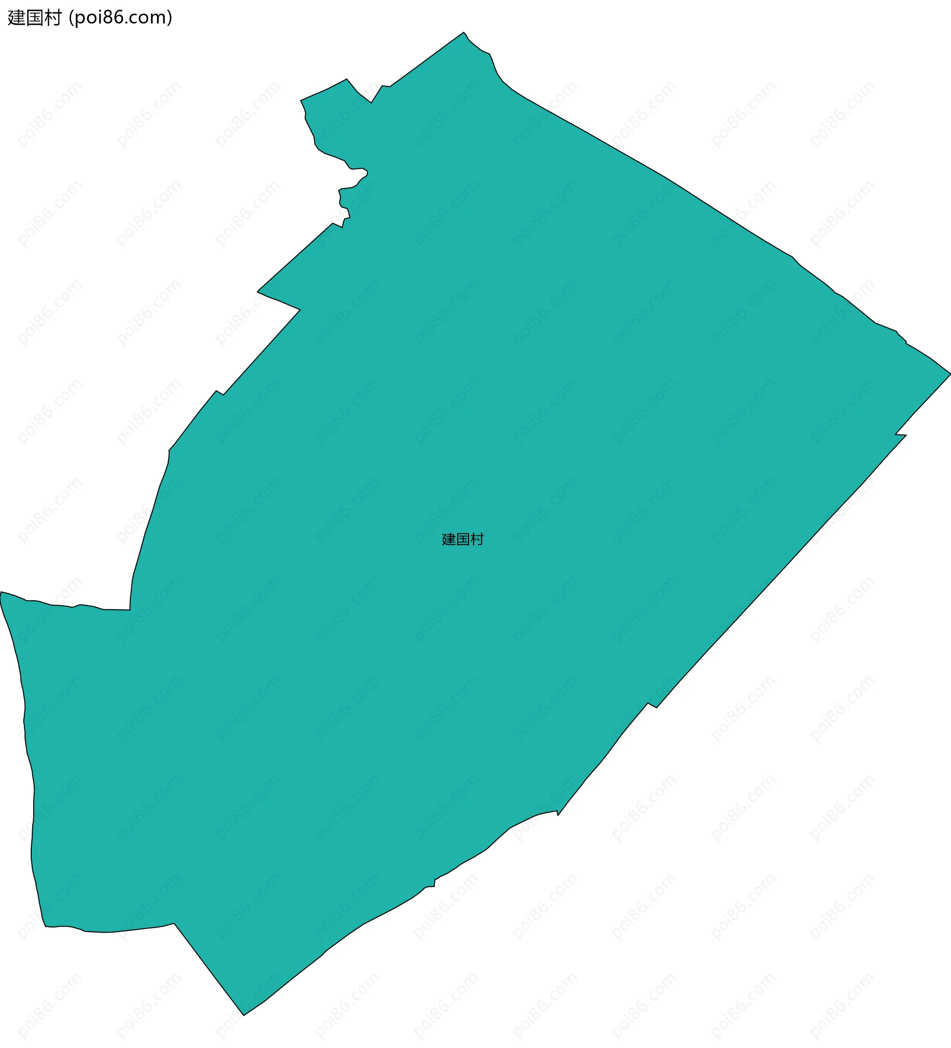 建国村边界地图