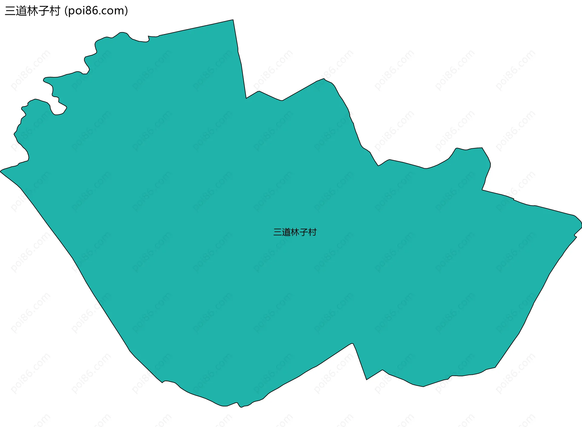 三道林子村边界地图