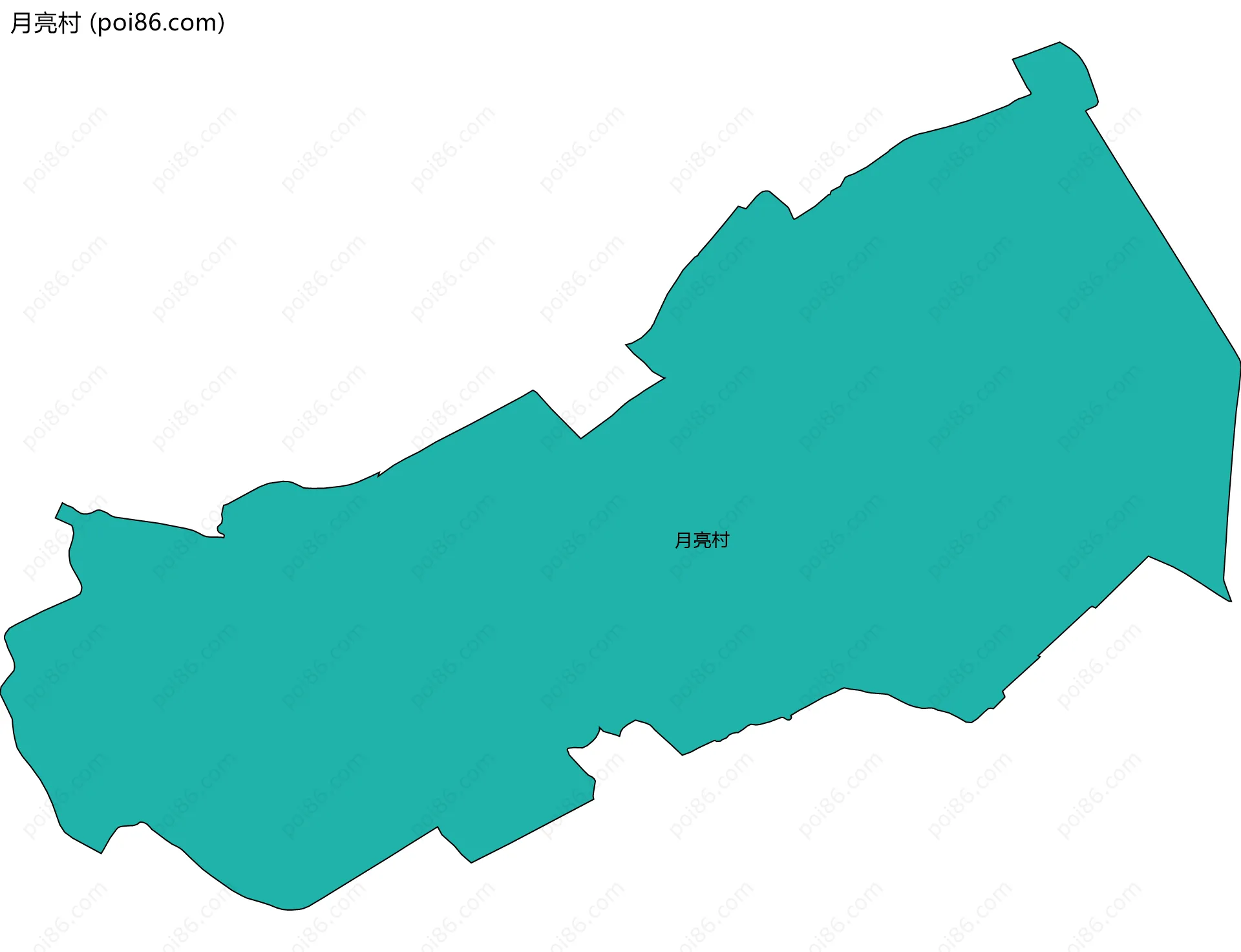 月亮村边界地图