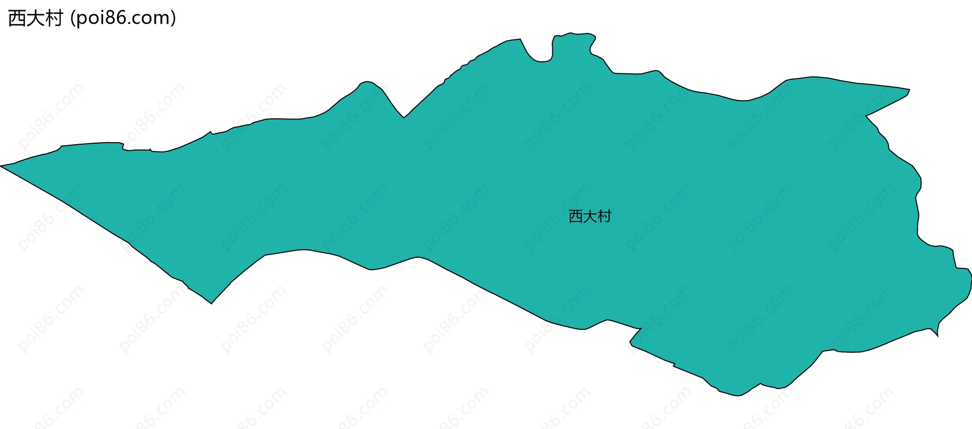 西大村边界地图