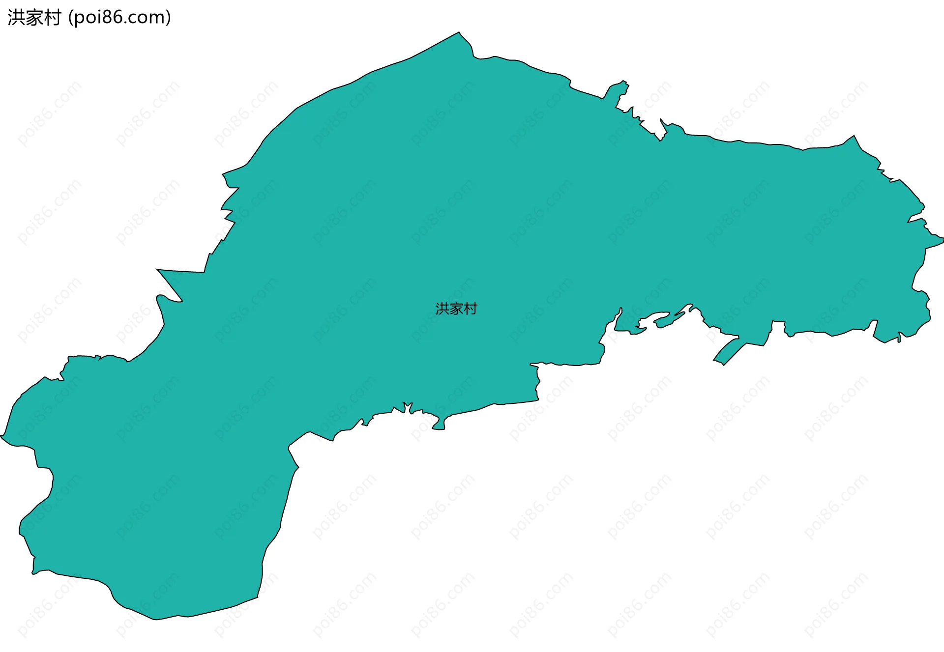 洪家村边界地图