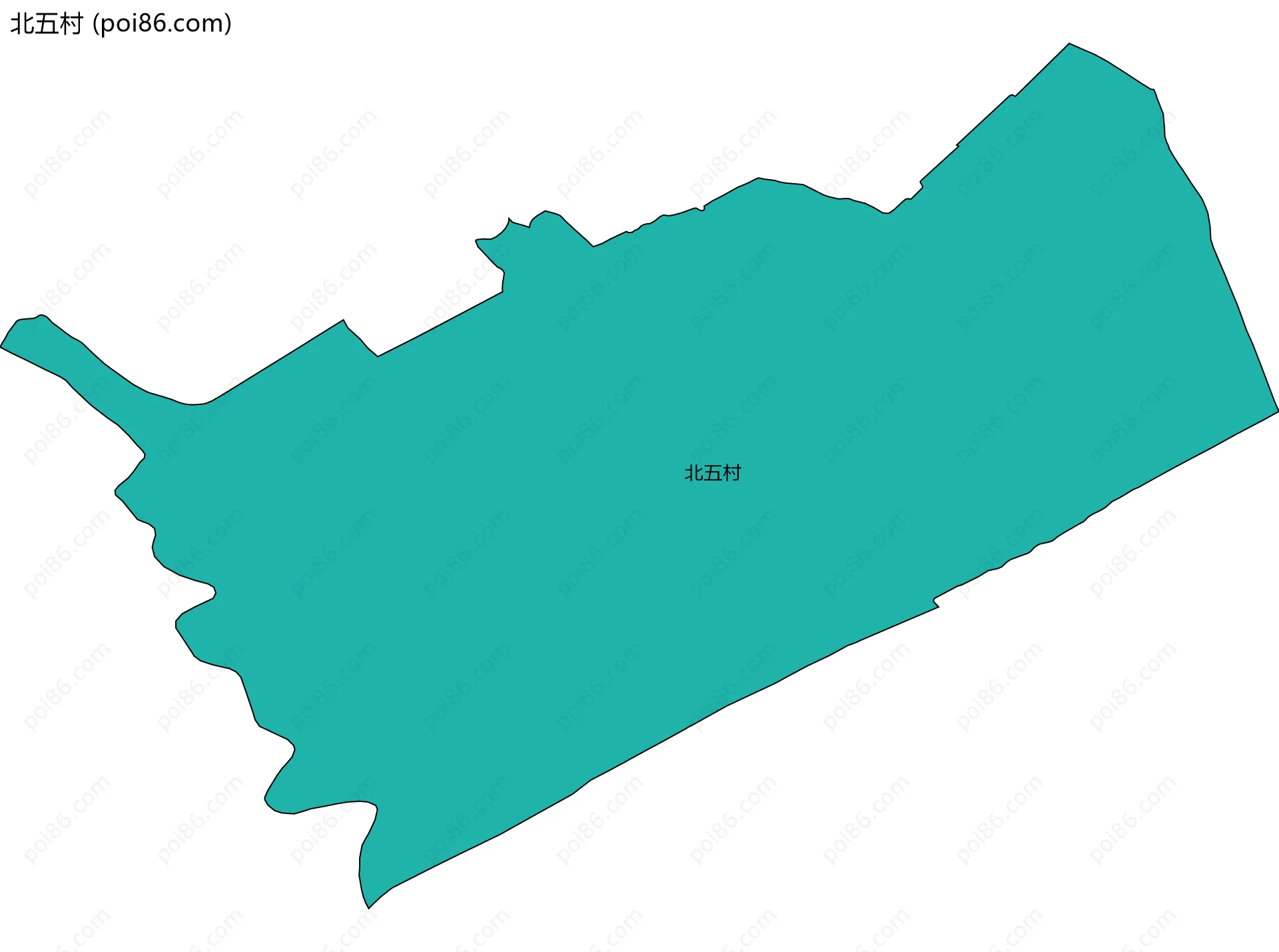 北五村边界地图