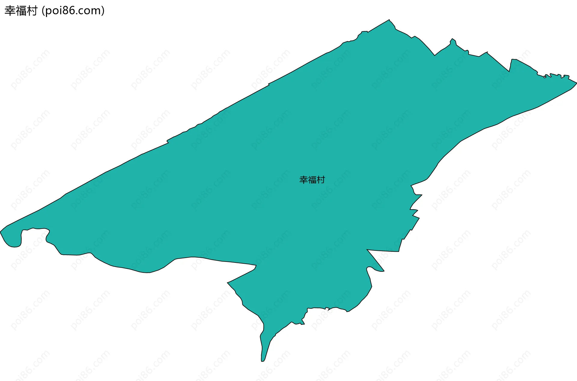 幸福村边界地图