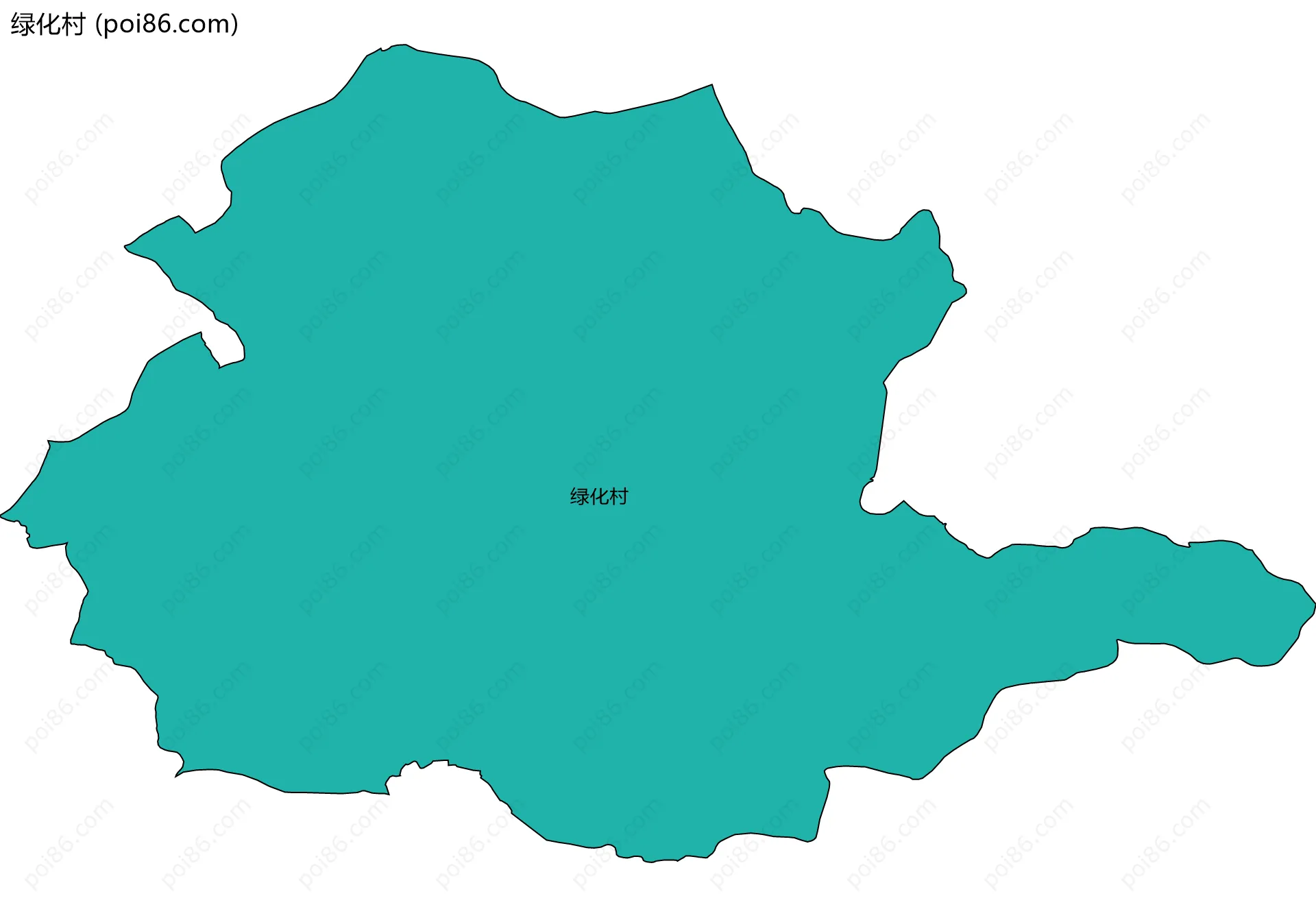 绿化村边界地图