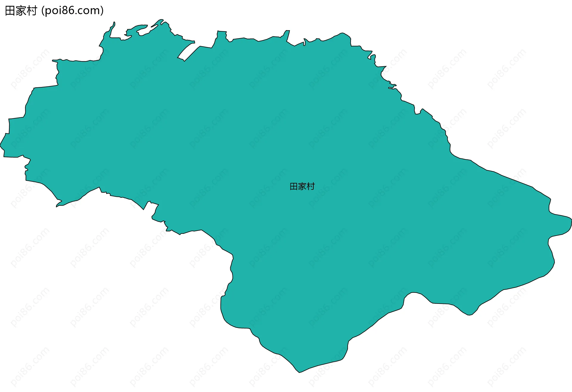 田家村边界地图