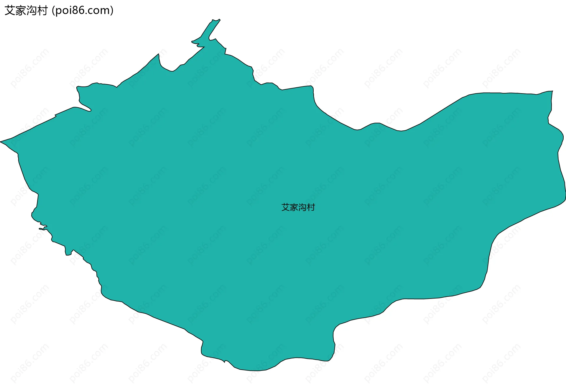 艾家沟村边界地图