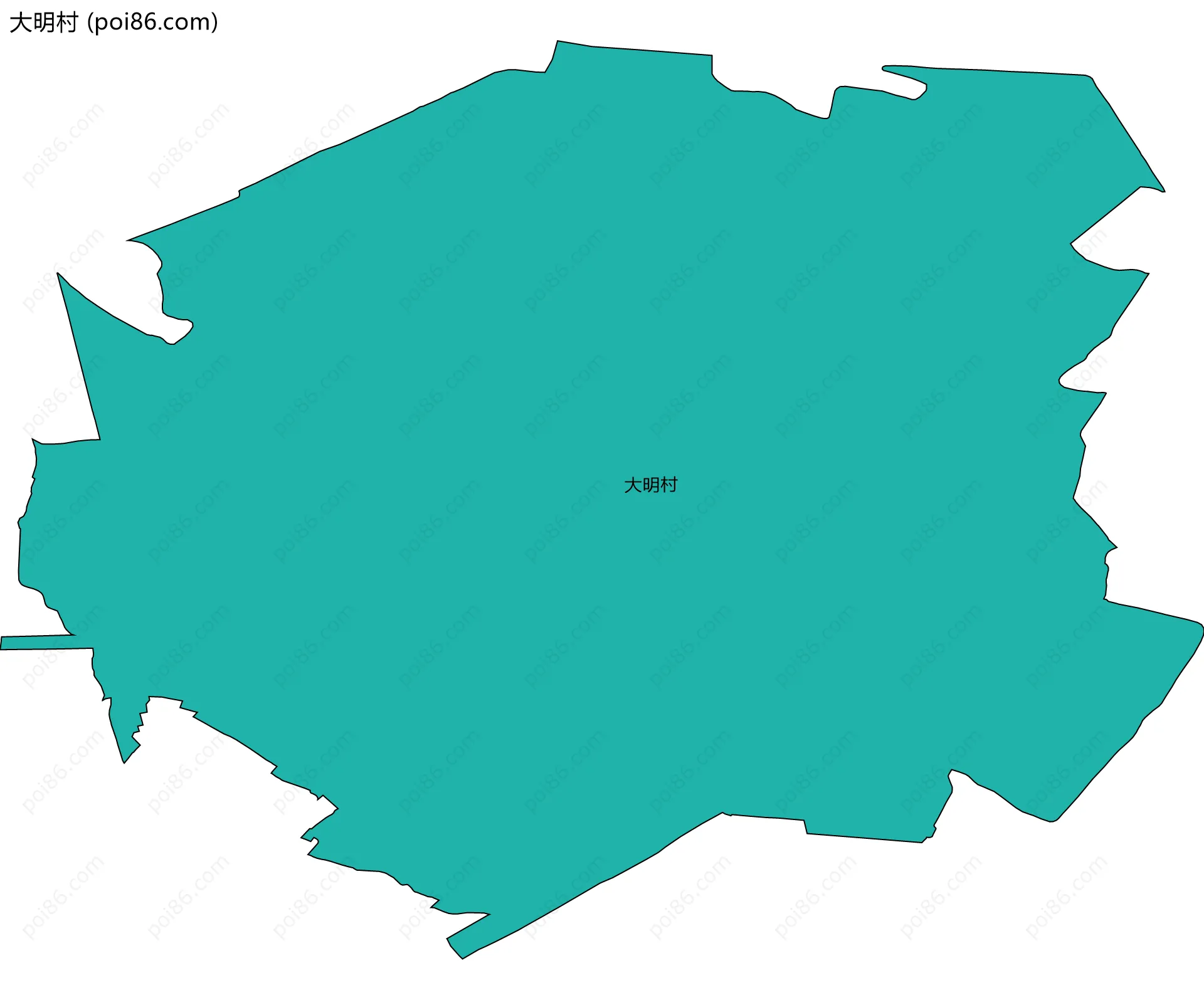 大明村边界地图