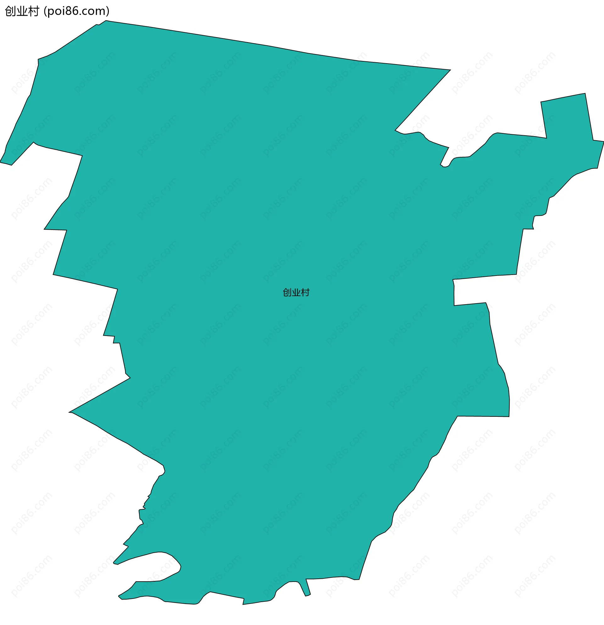 创业村边界地图