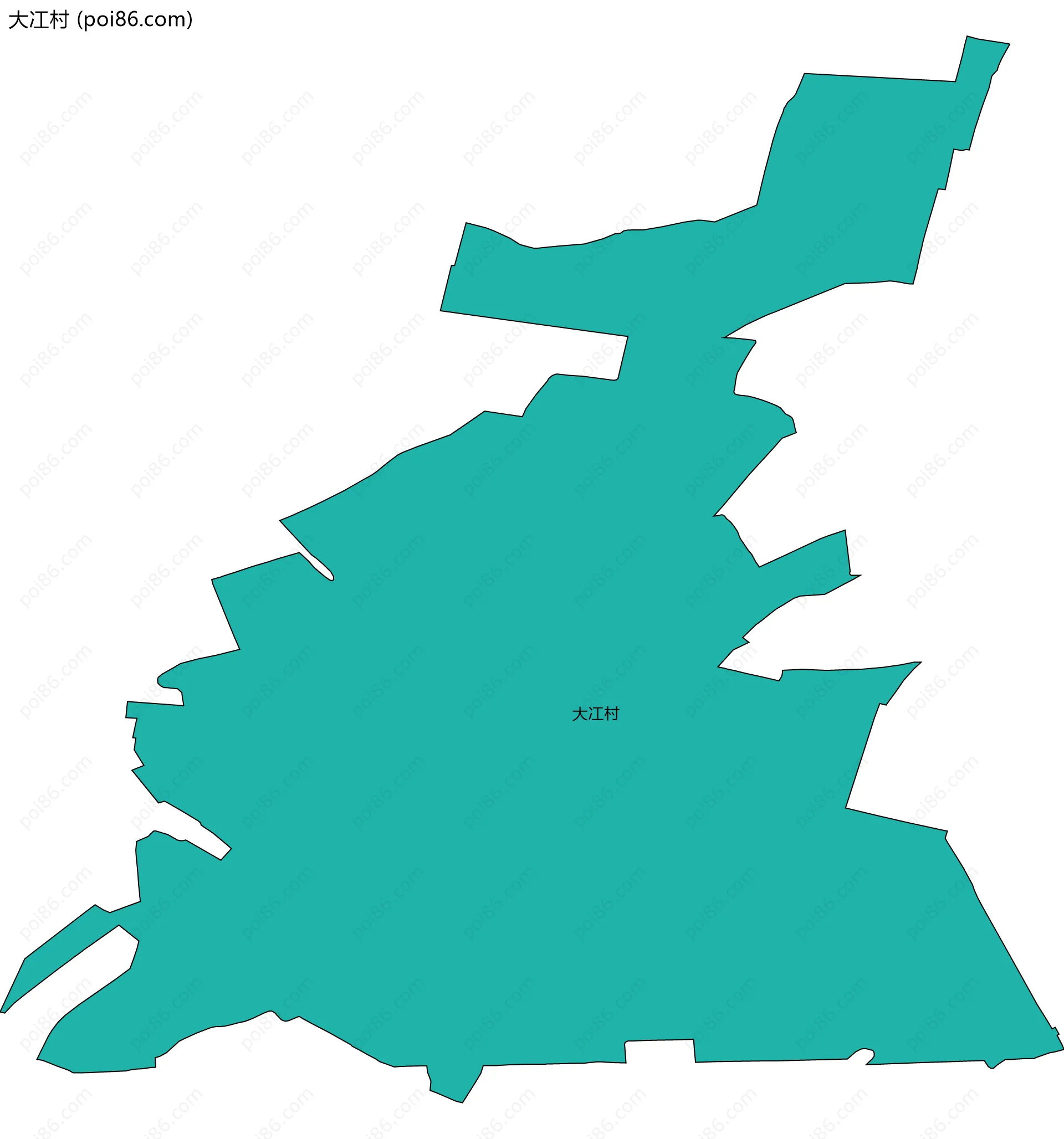 大冮村边界地图