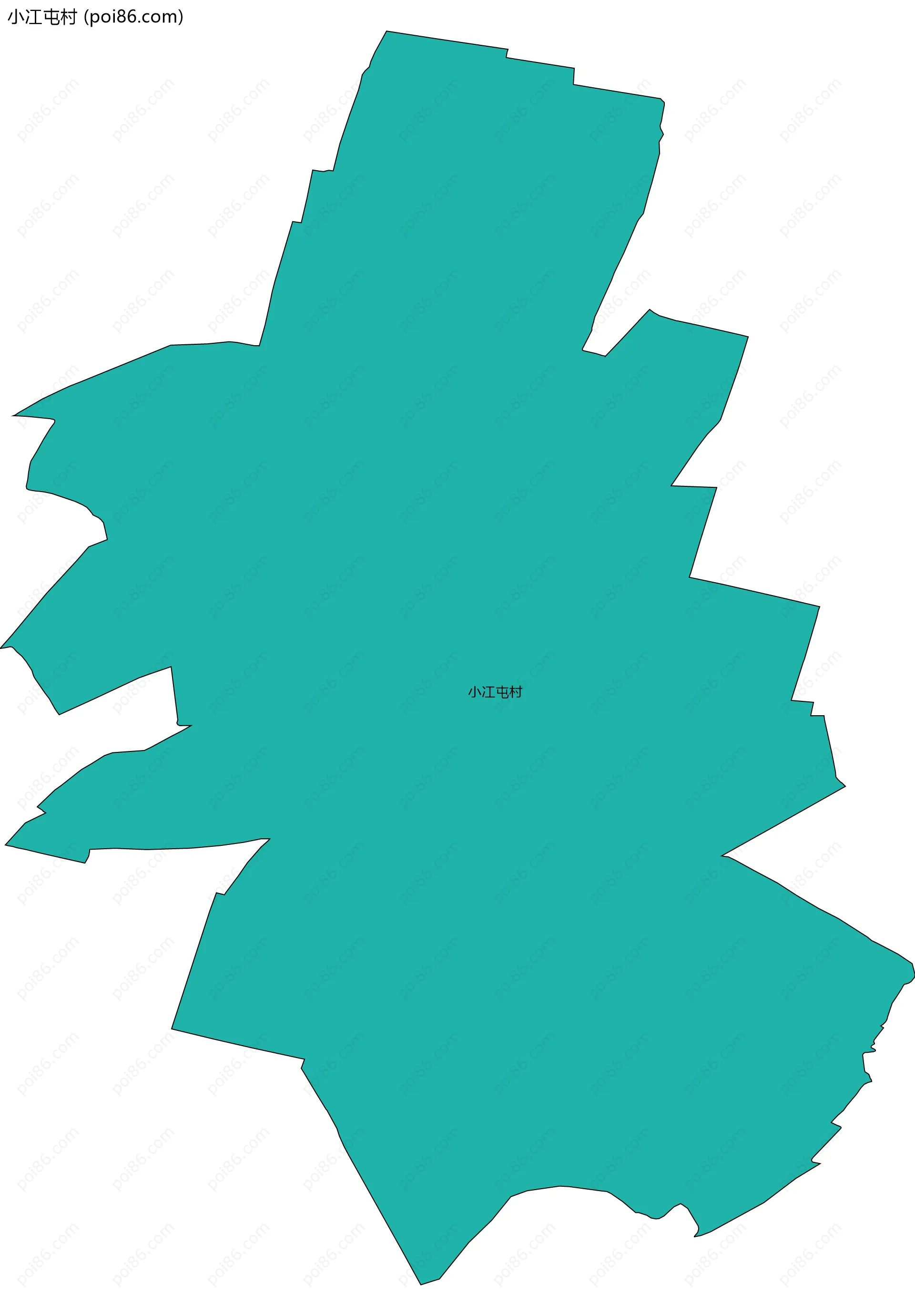 小冮屯村边界地图