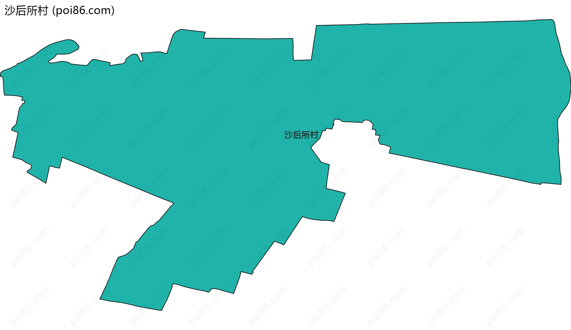 沙后所村边界地图