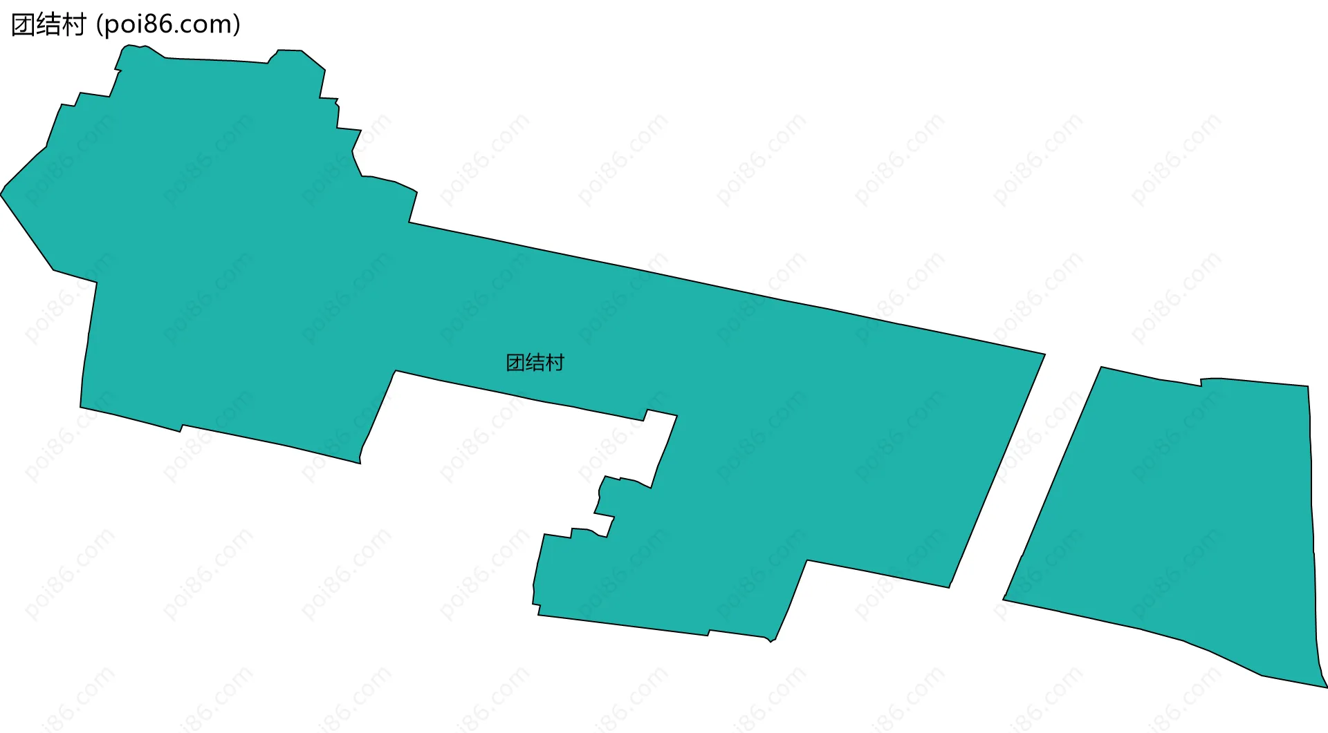 团结村边界地图