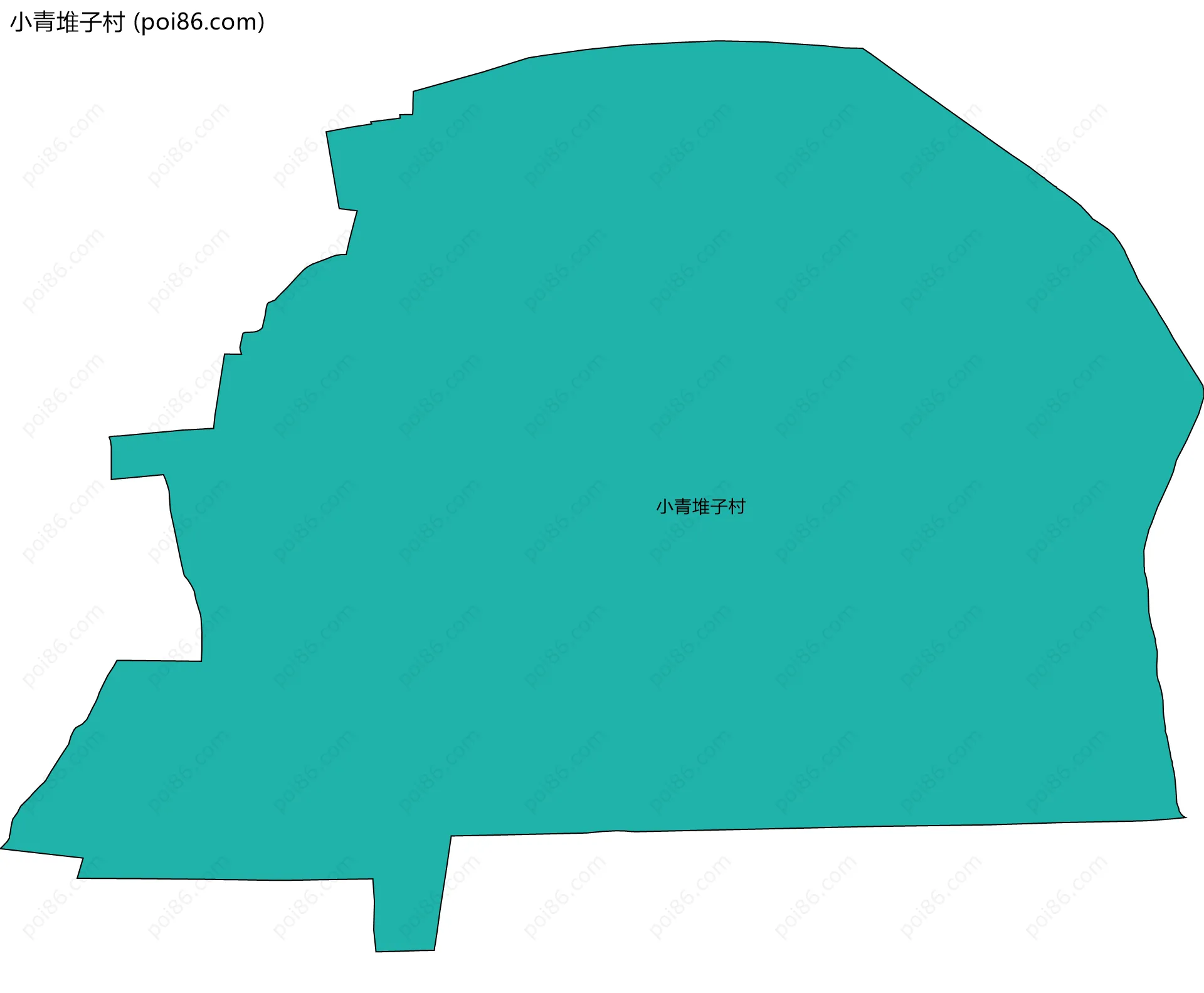 小青堆子村边界地图