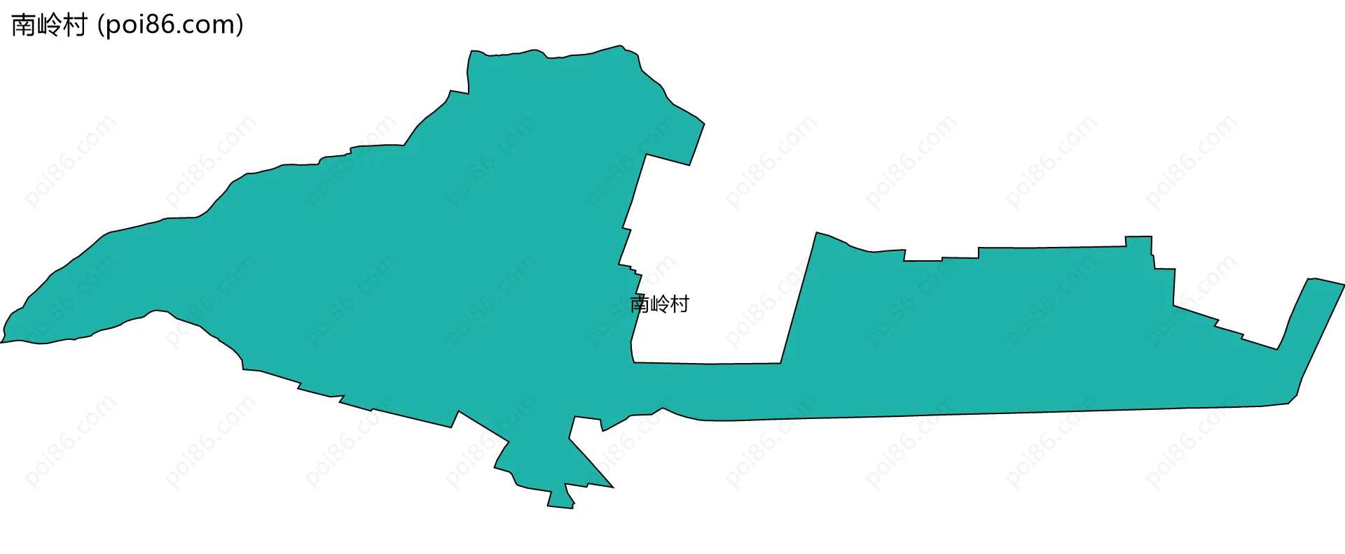 南岭村边界地图