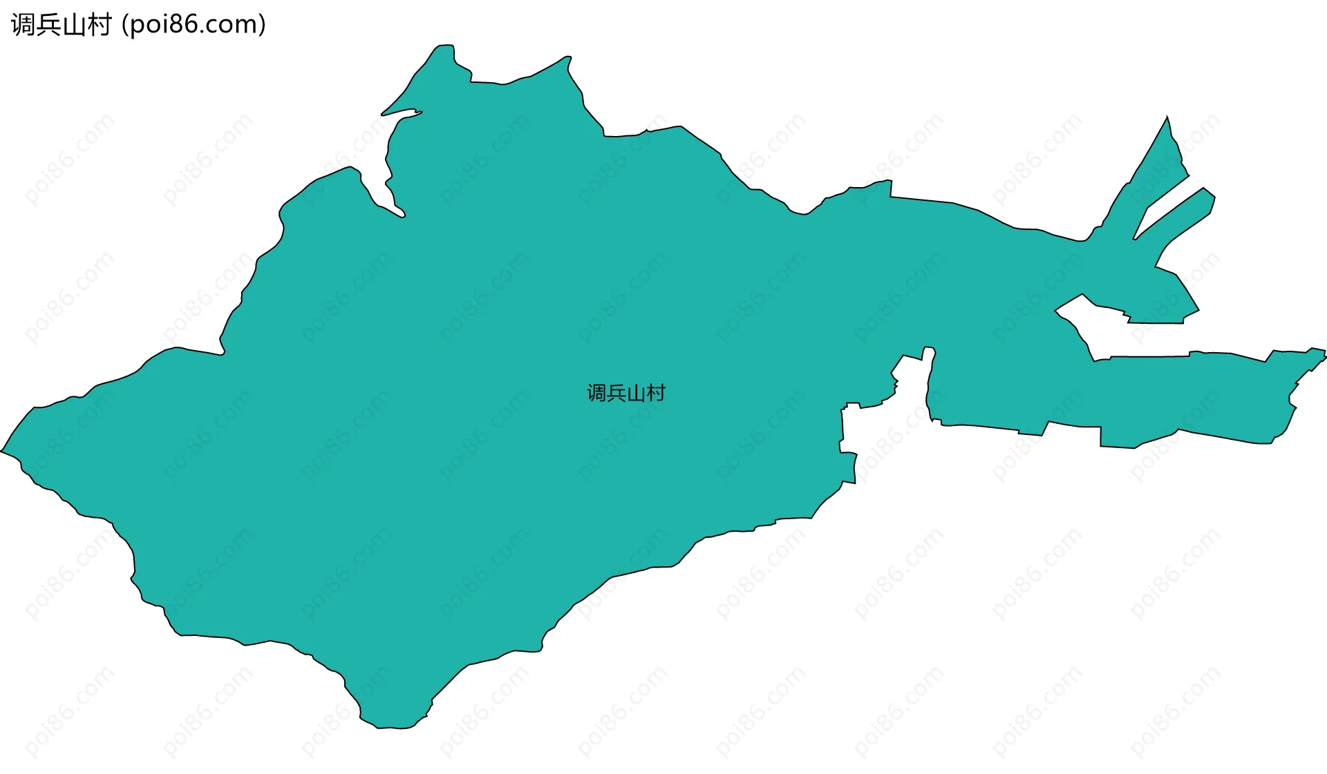 调兵山村边界地图