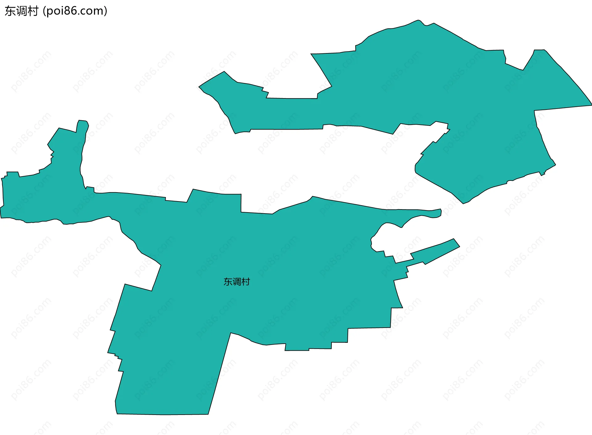 东调村边界地图