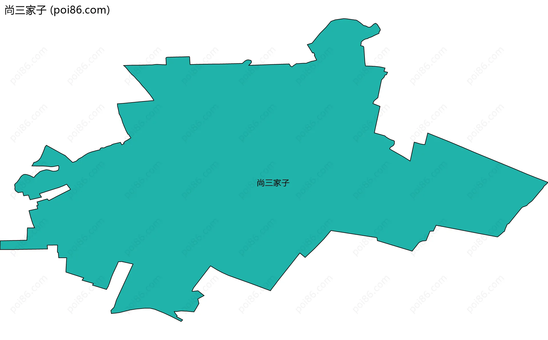 尚三家子边界地图