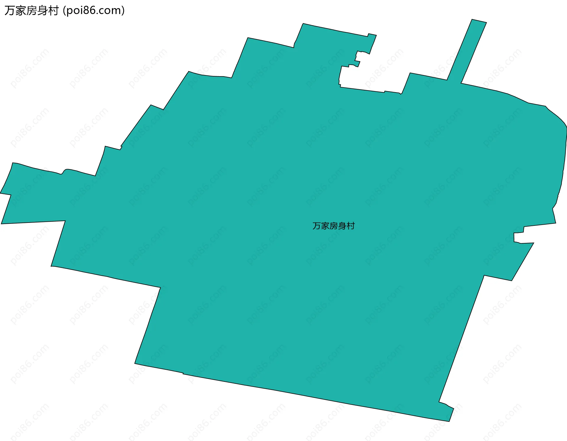 万家房身村边界地图