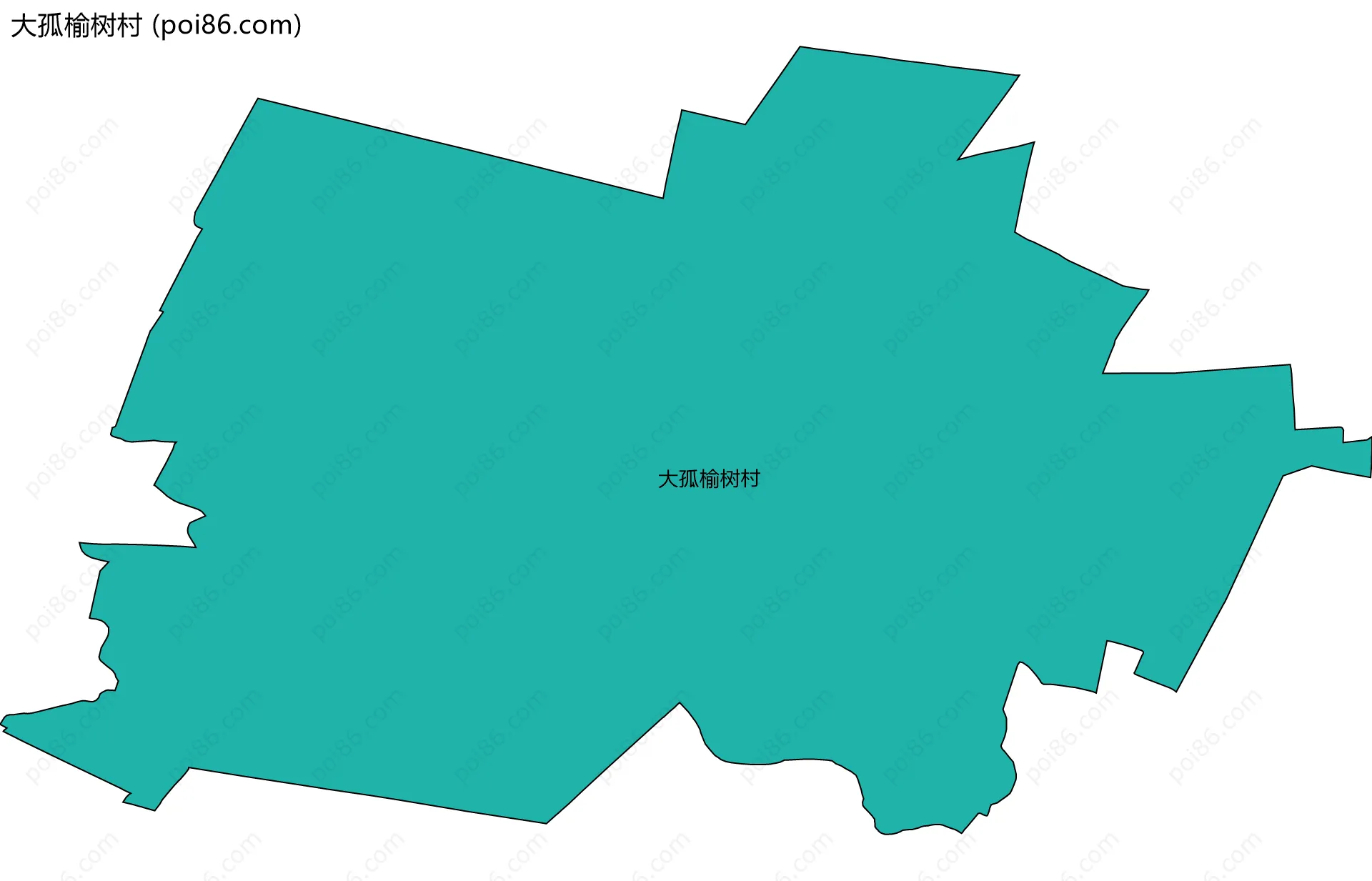 大孤榆树村边界地图