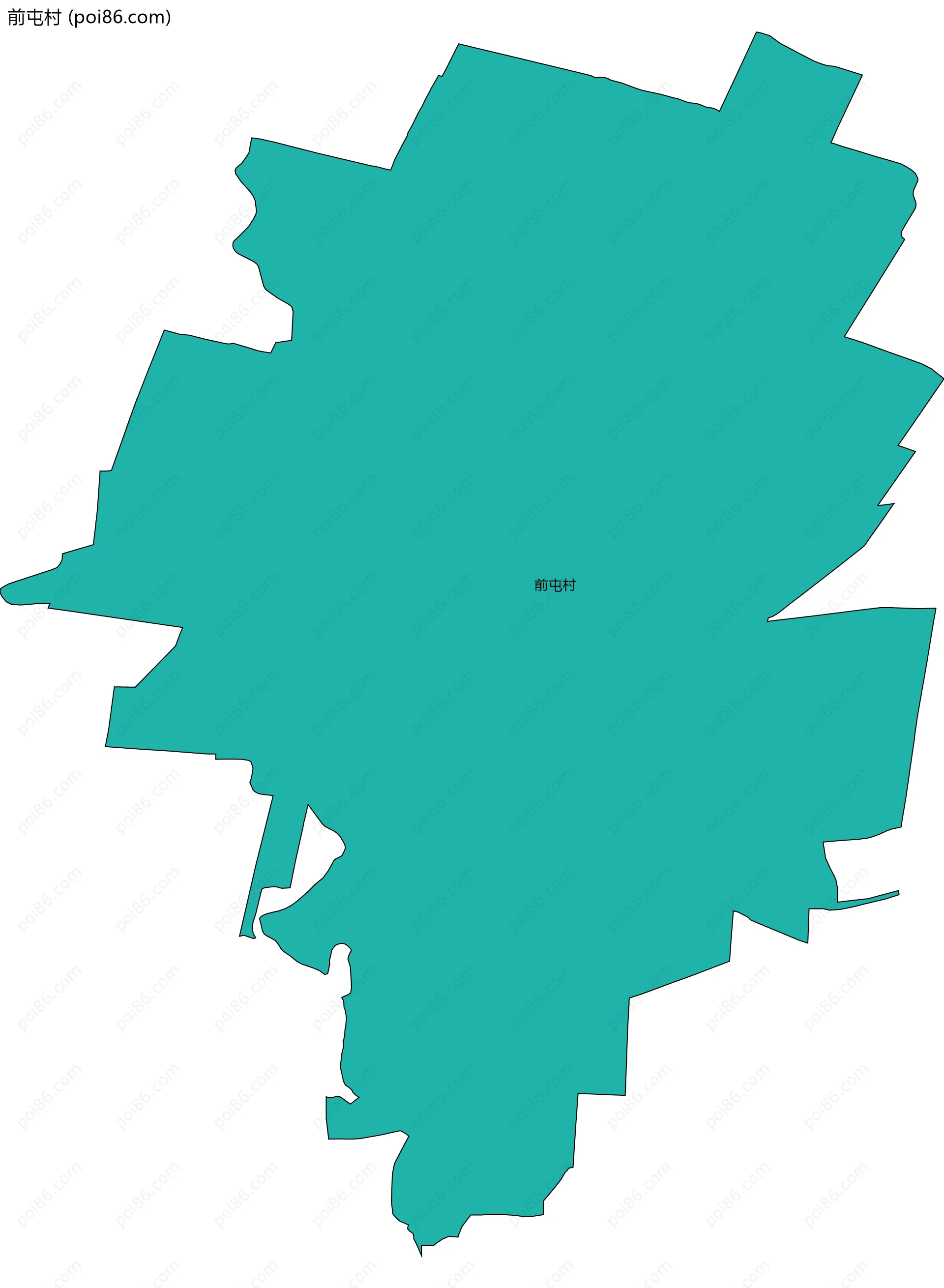 前屯村边界地图