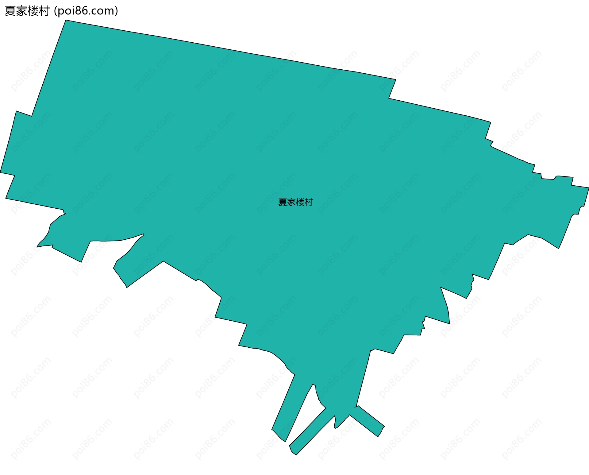 夏家楼村边界地图