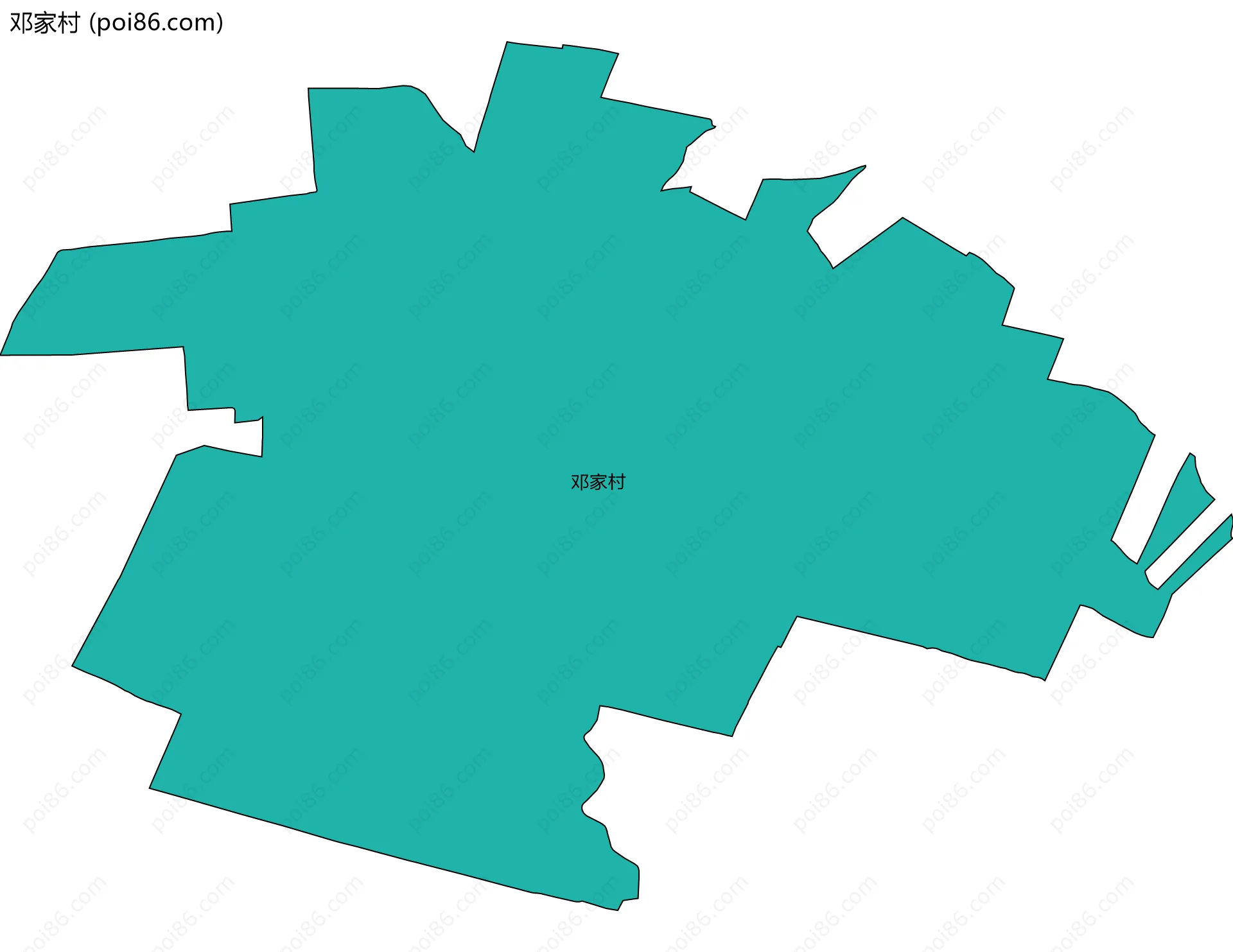 邓家村边界地图