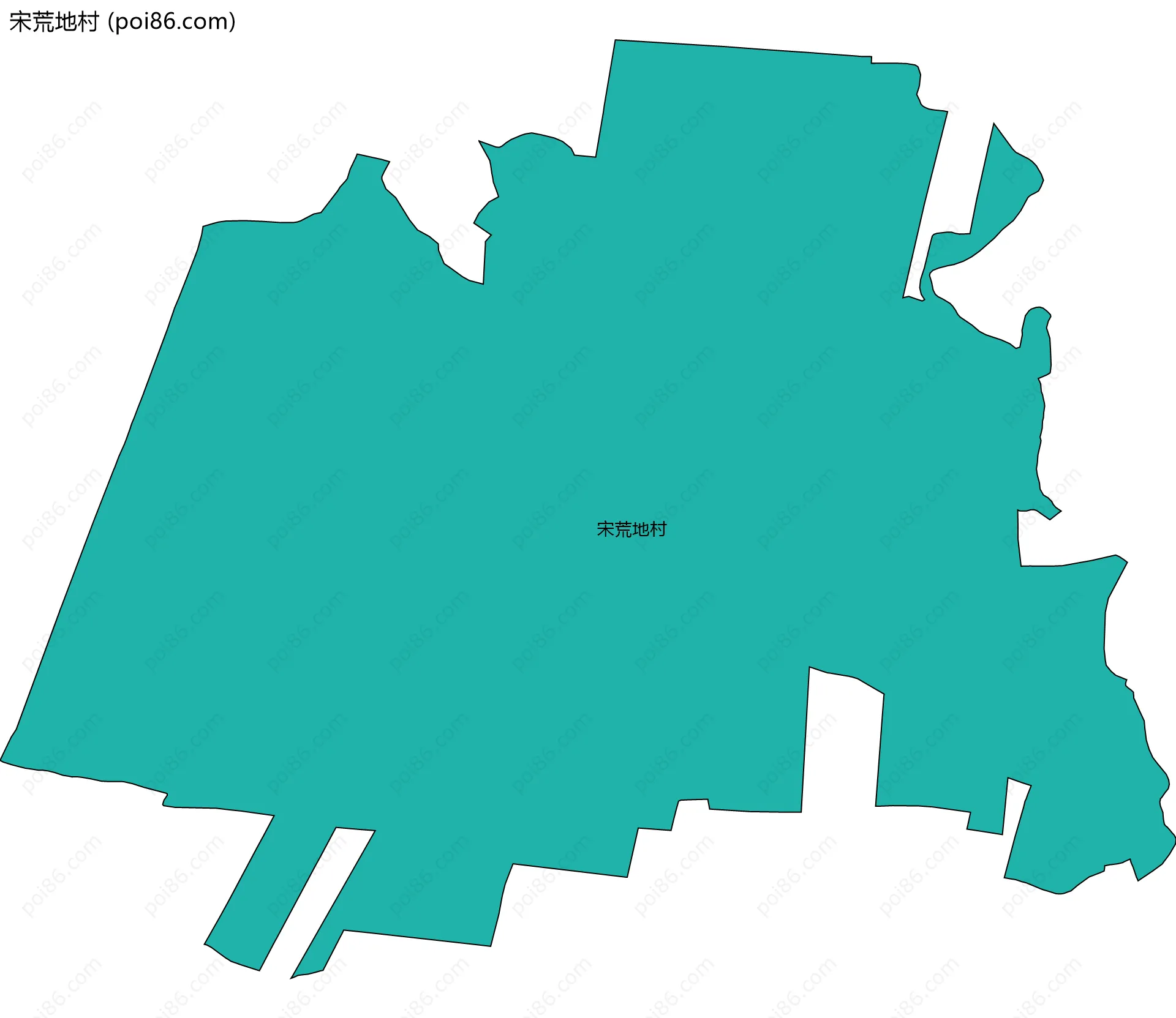 宋荒地村边界地图