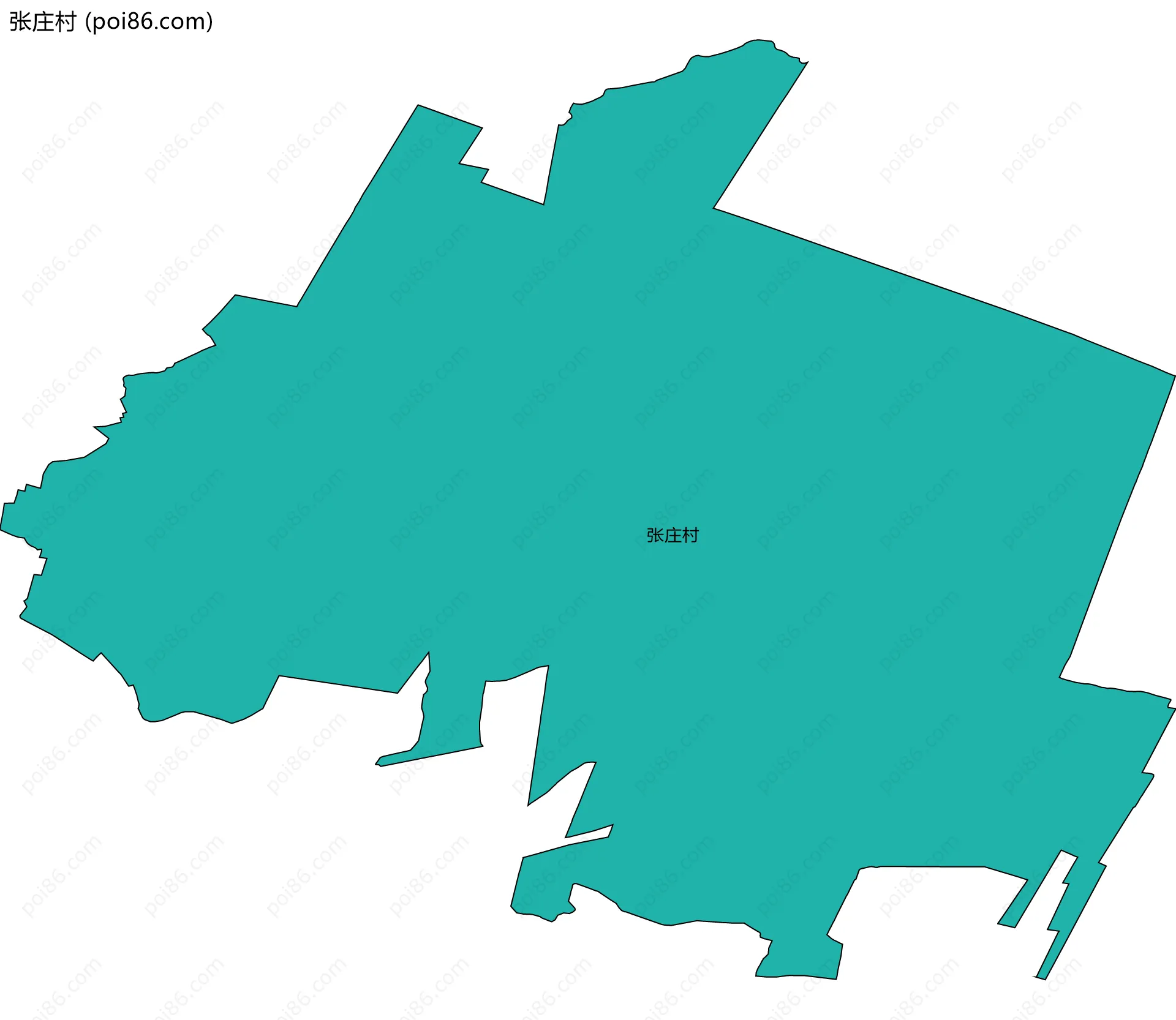 张庄村边界地图
