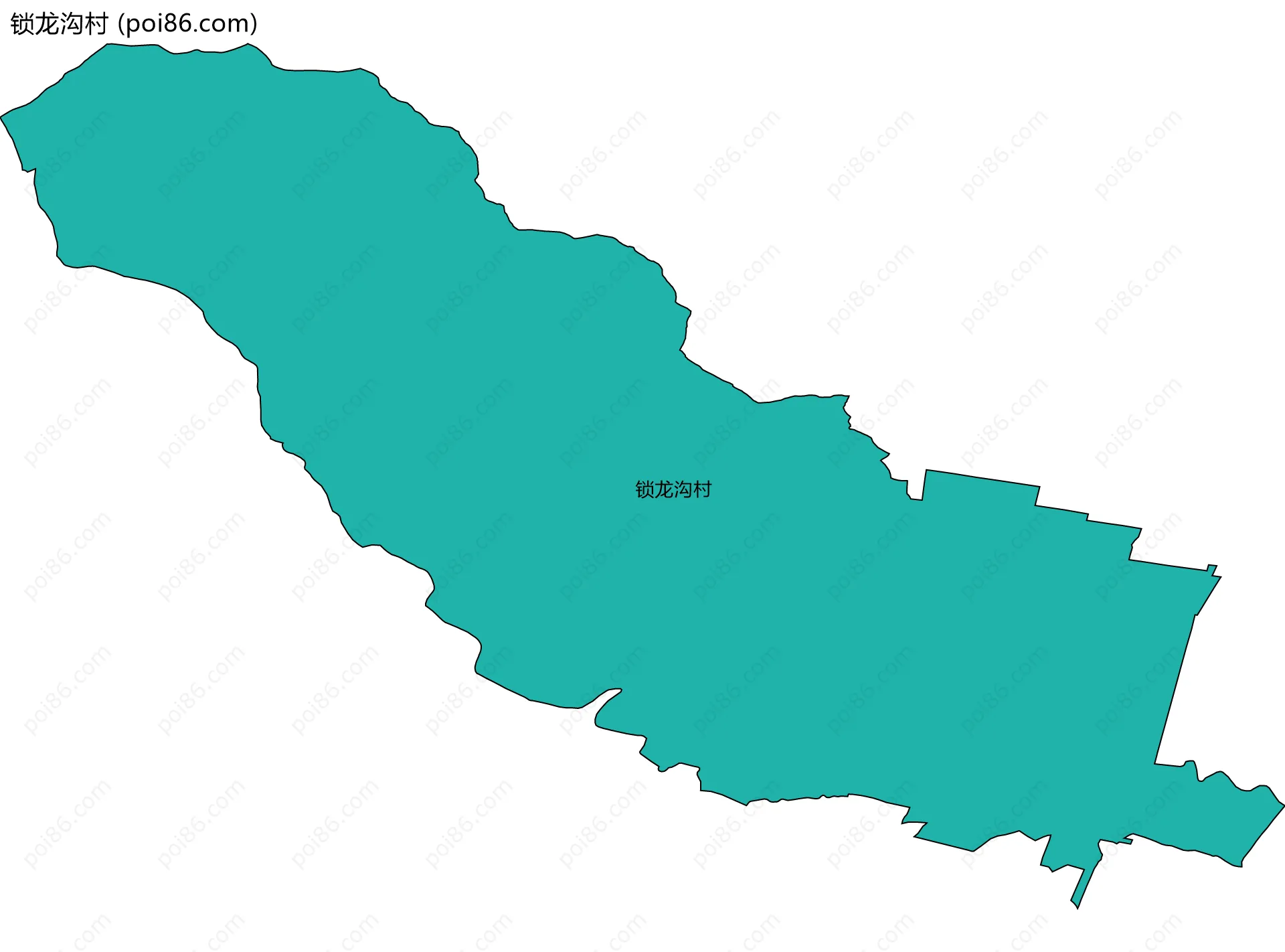 锁龙沟村边界地图