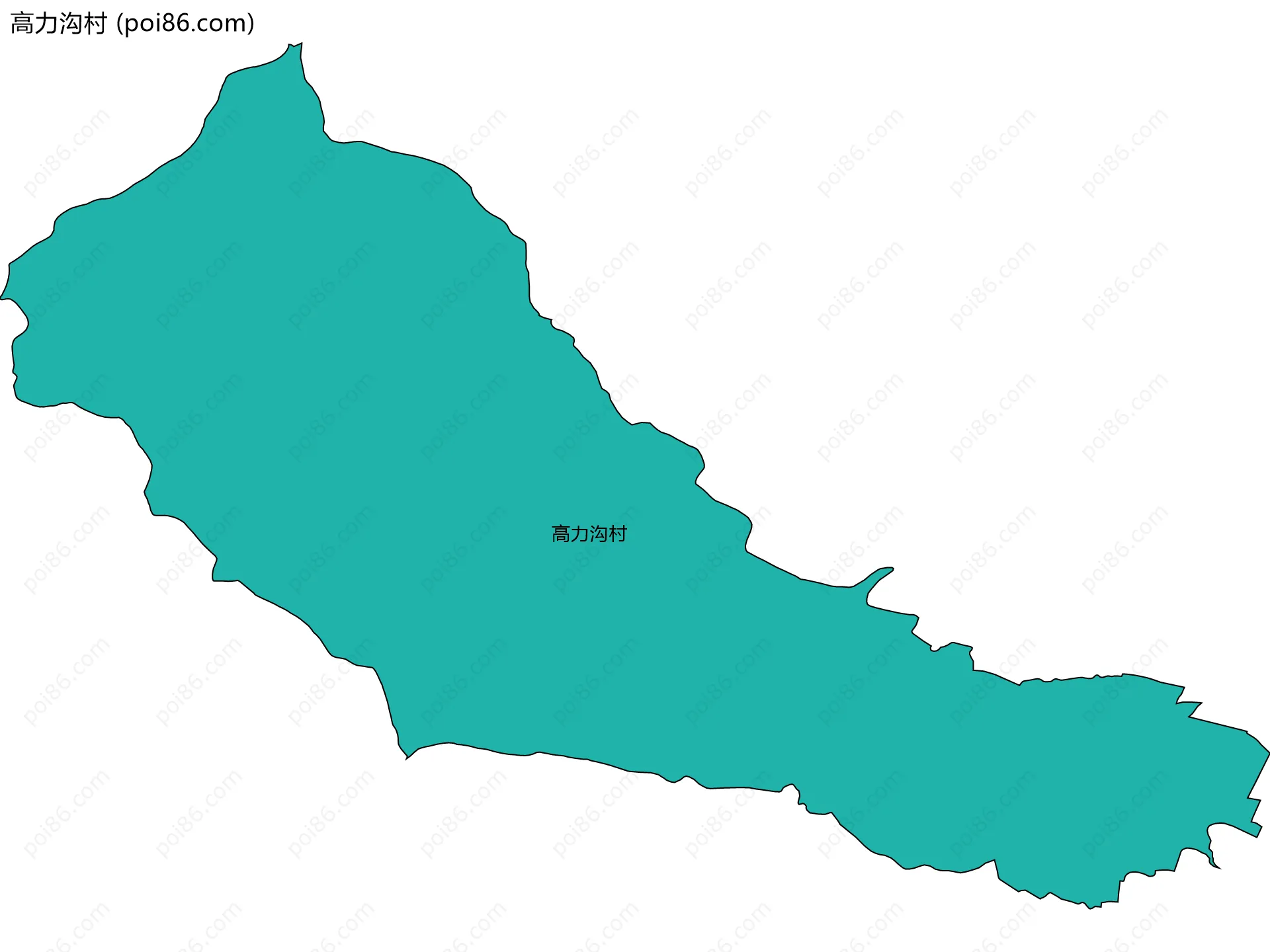 高力沟村边界地图