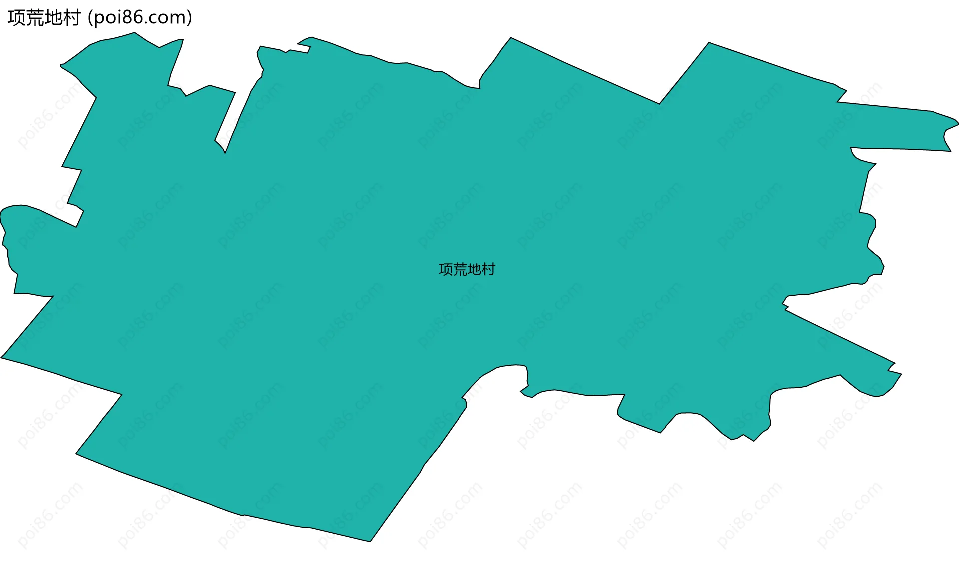 项荒地村边界地图