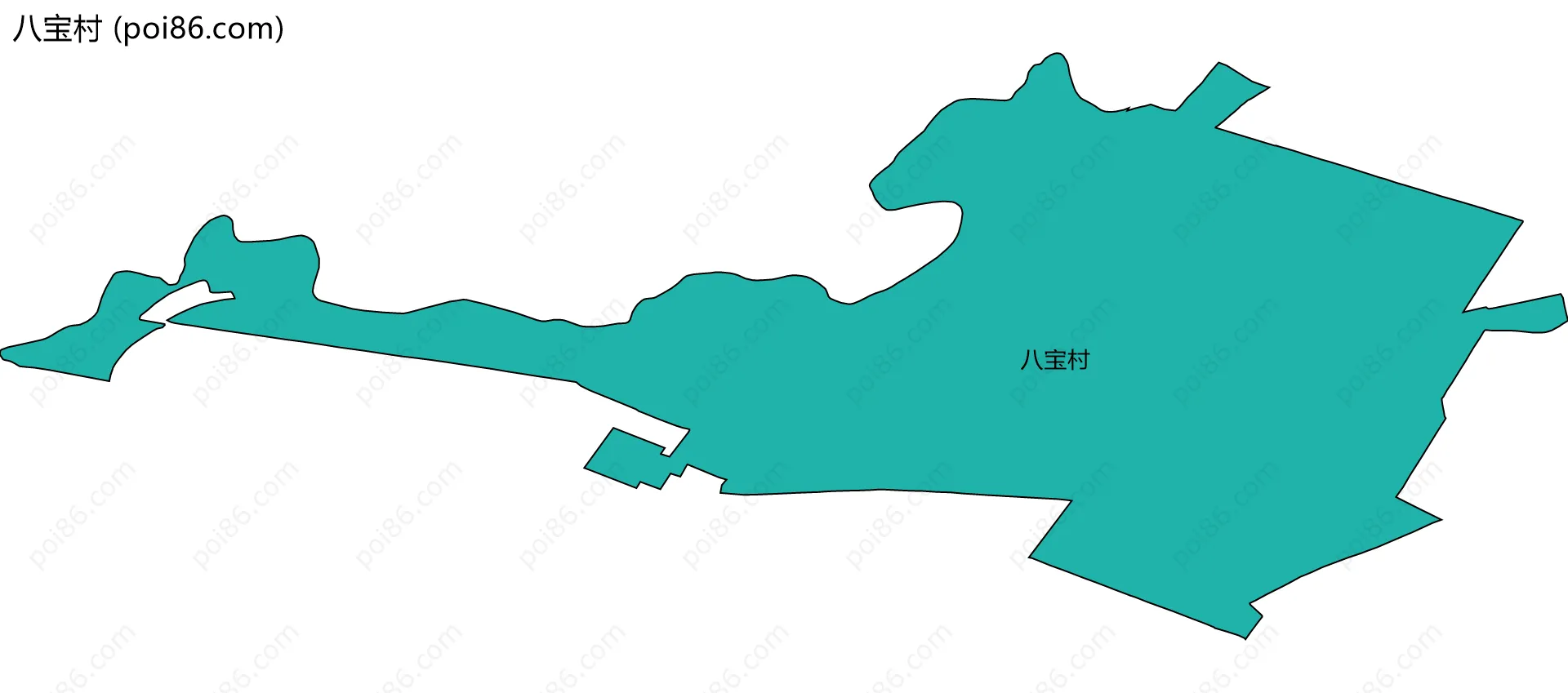 八宝村边界地图