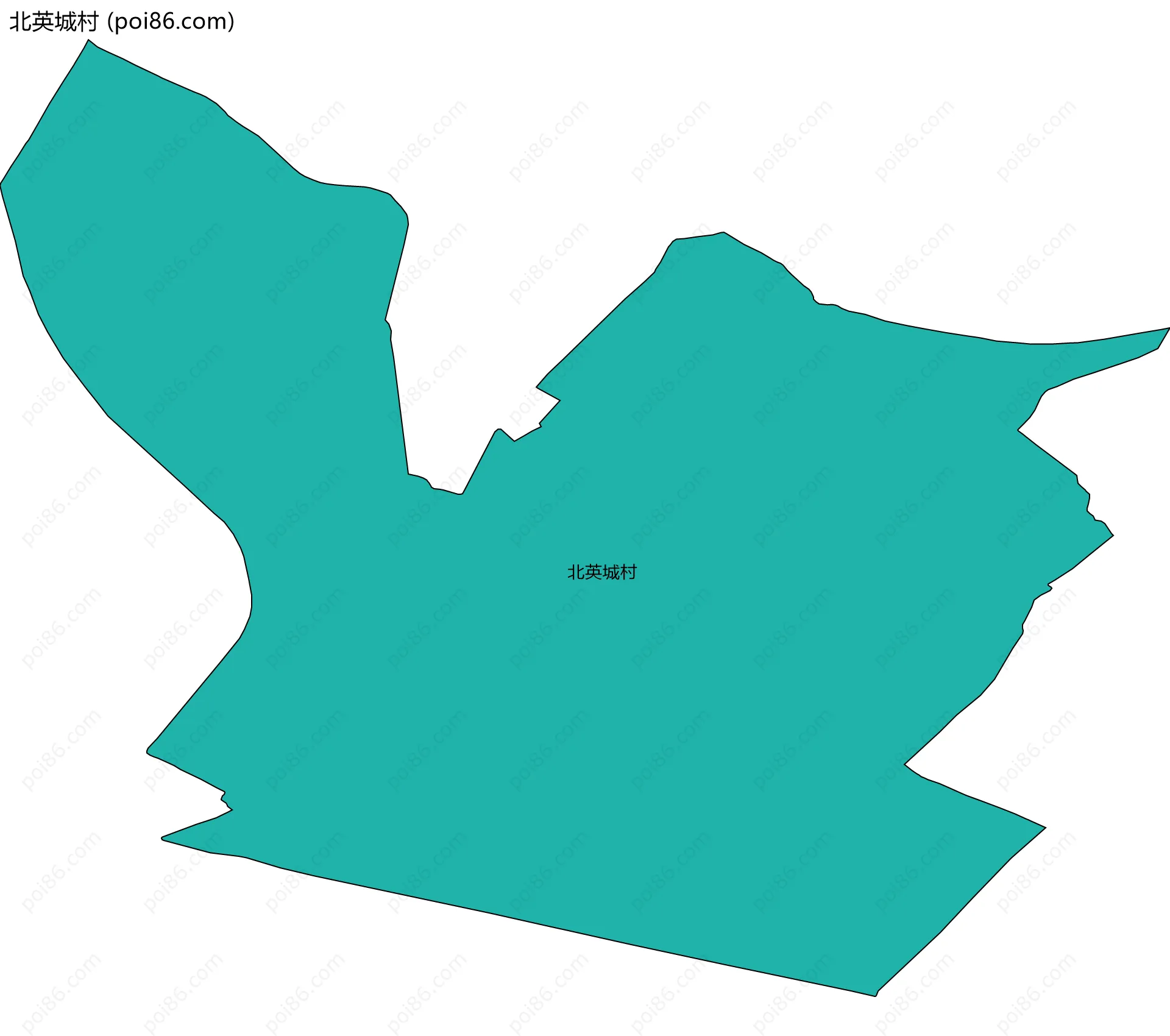 北英城村边界地图