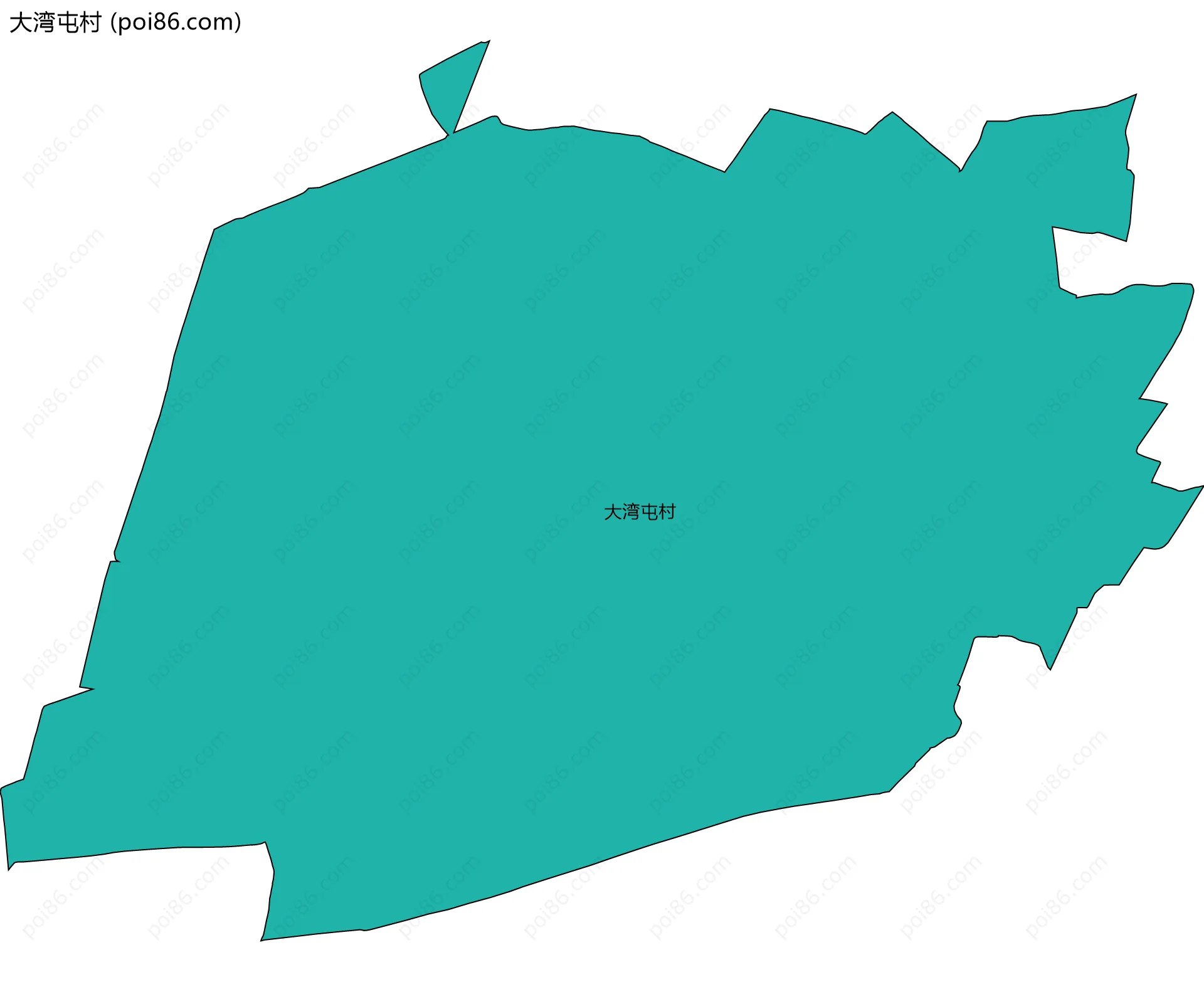 大湾屯村边界地图